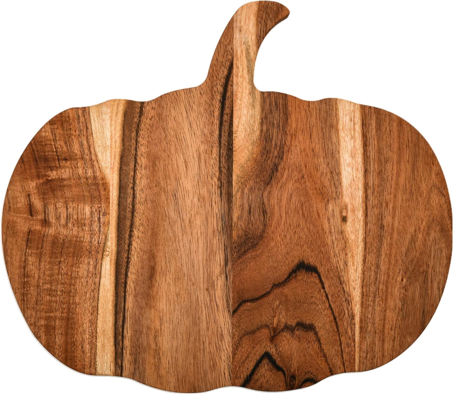 Halloween Pumpkin Shaped Wood Cutting Board, Serving Platter (12"L x 13"W)