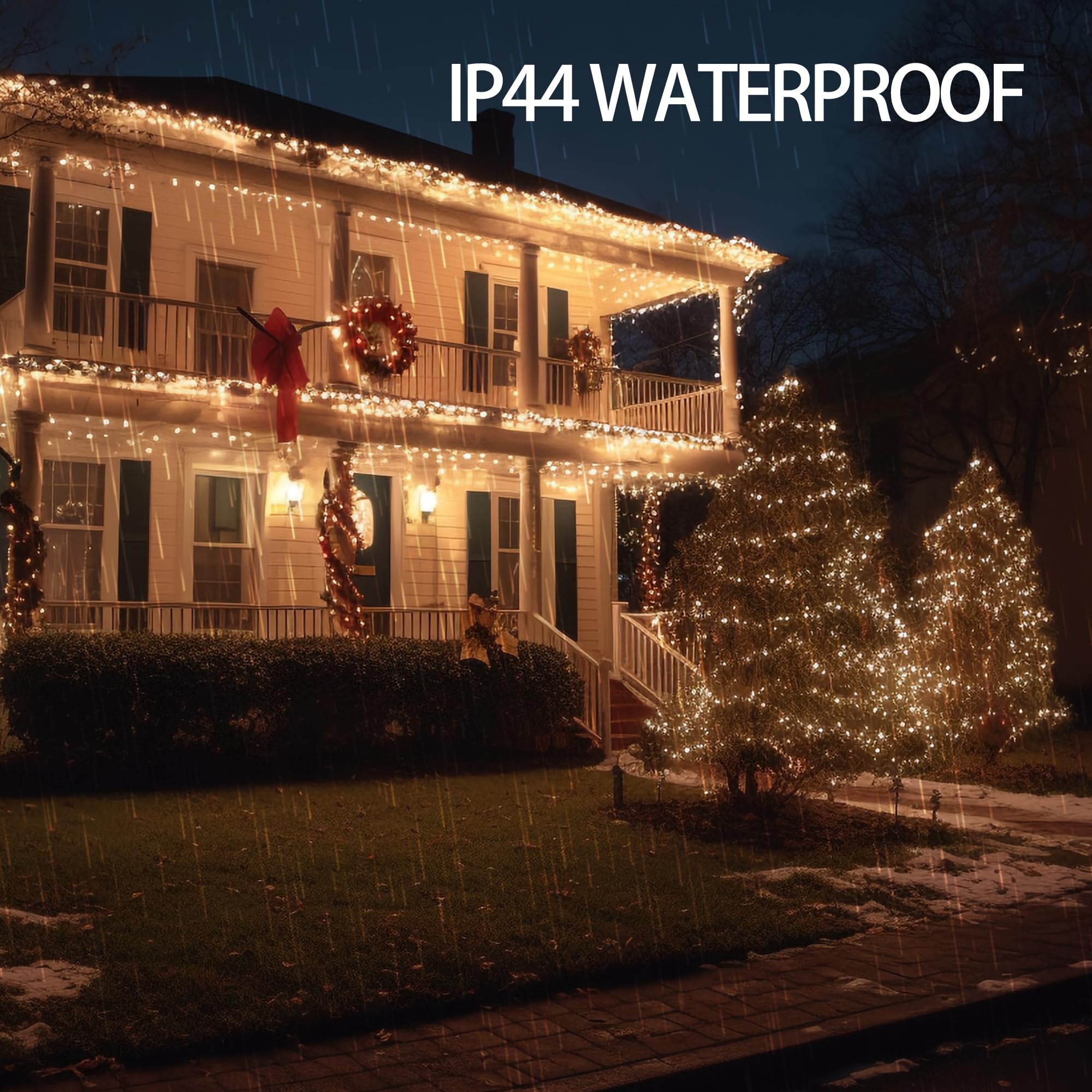 Warm White 1000 LED 328 FT Plug in Fairy Light with Remote Outdoor String Lights