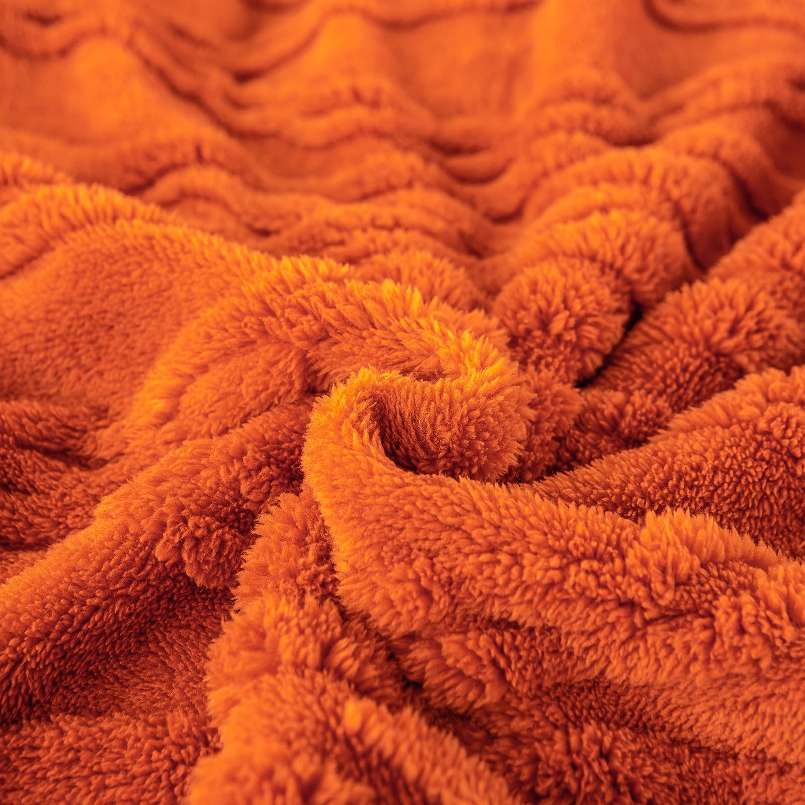 orange soft sherpa throw blanket