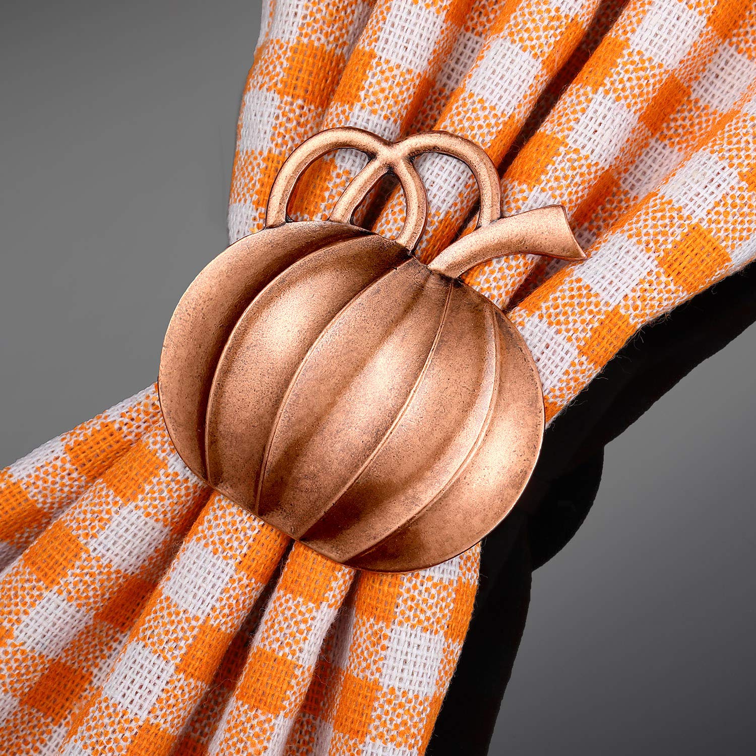 Pumpkin Napkin Ring Holders (Bronze, 12 Pieces)