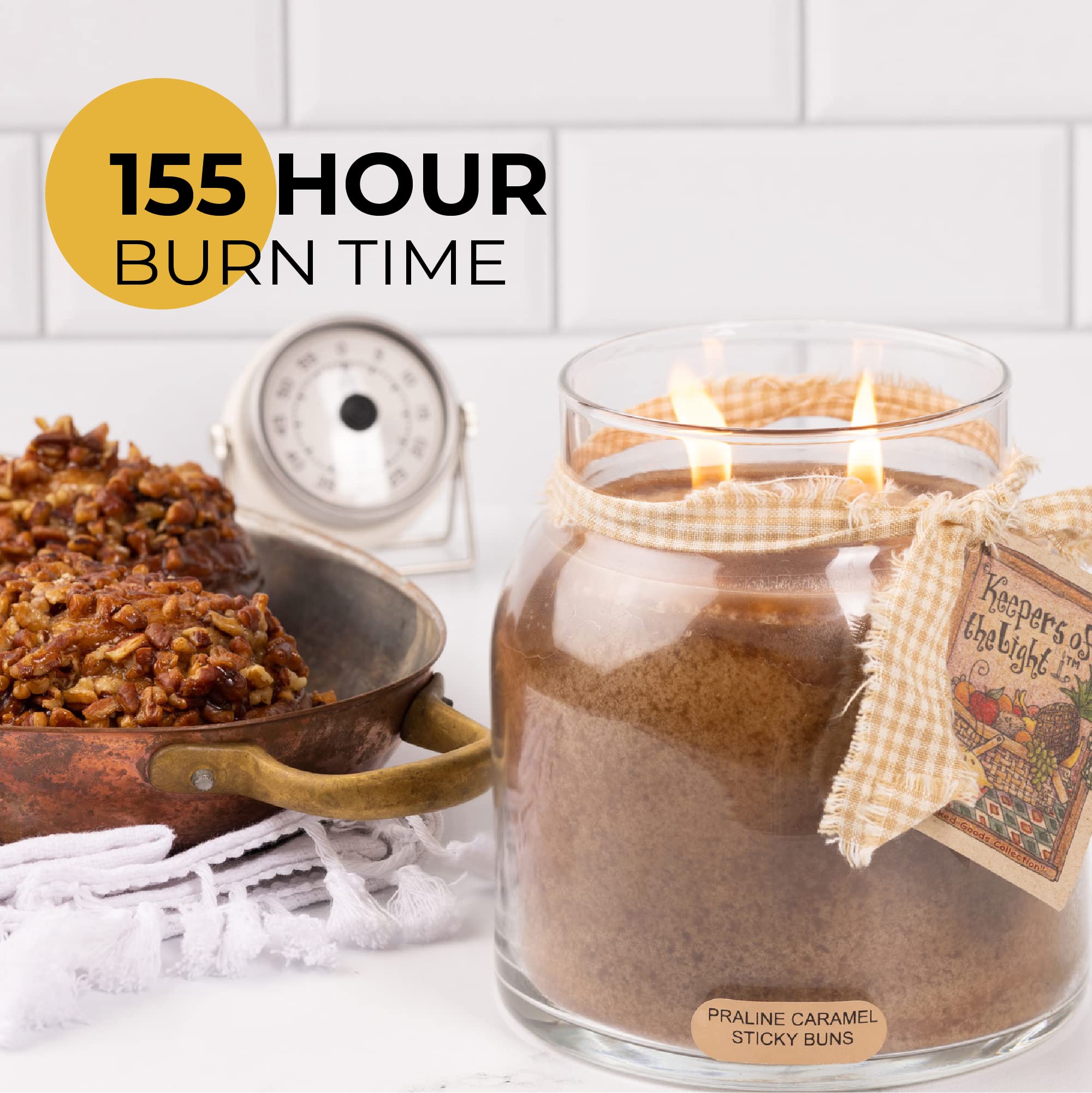 Praline Caramel Sticky Buns Candle - long 155 hour burn time