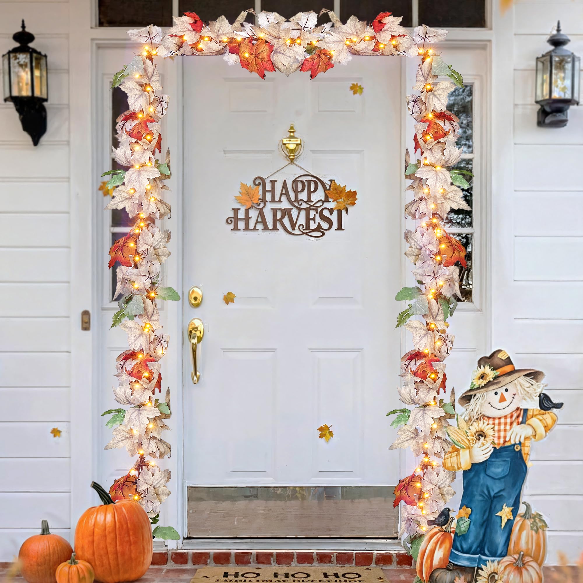 9FT Plug in Fall Lights with 50 Warm Incandescent Bulbs UL Certified