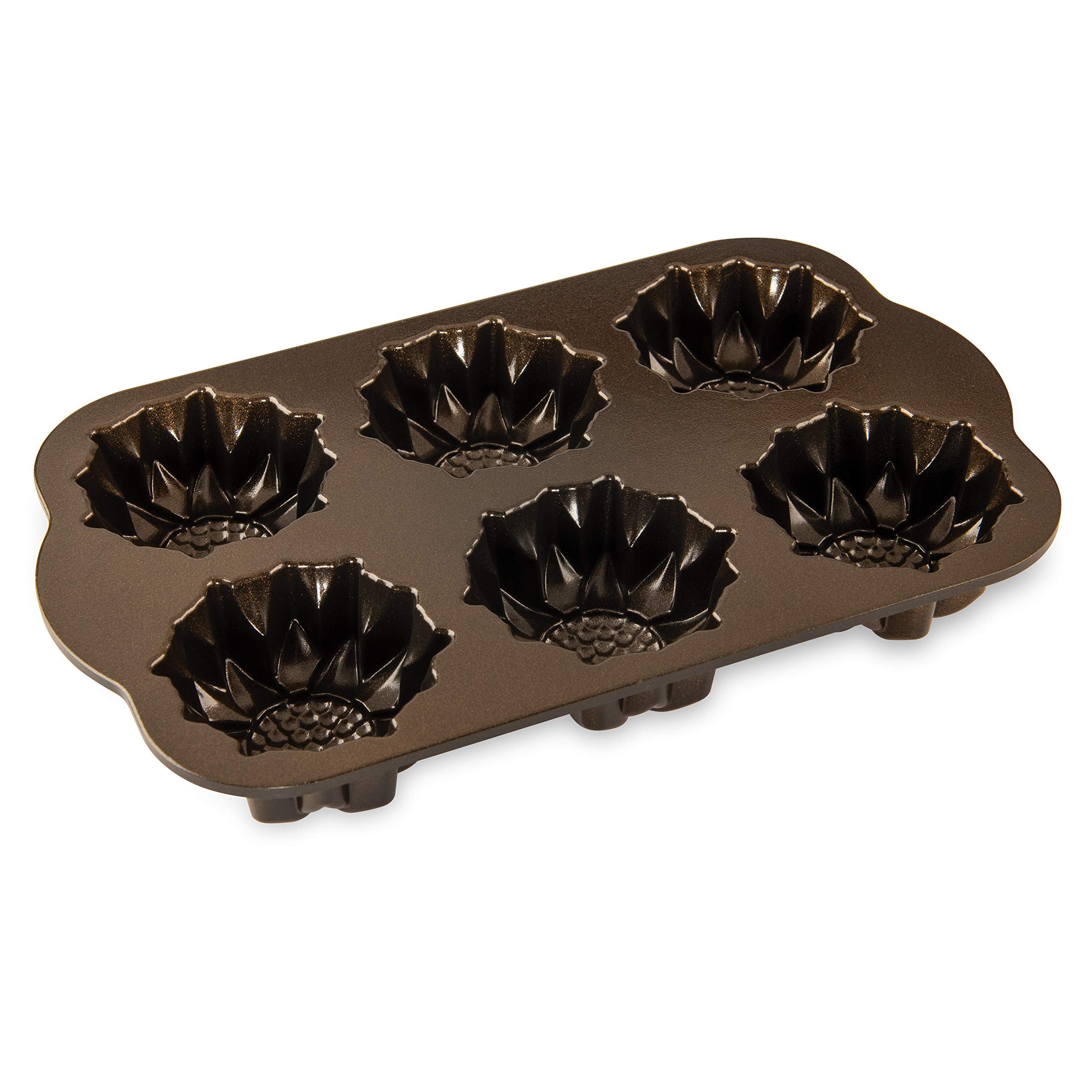 Sunflower Cakelet Pan 3 Cup Capacity Bronze