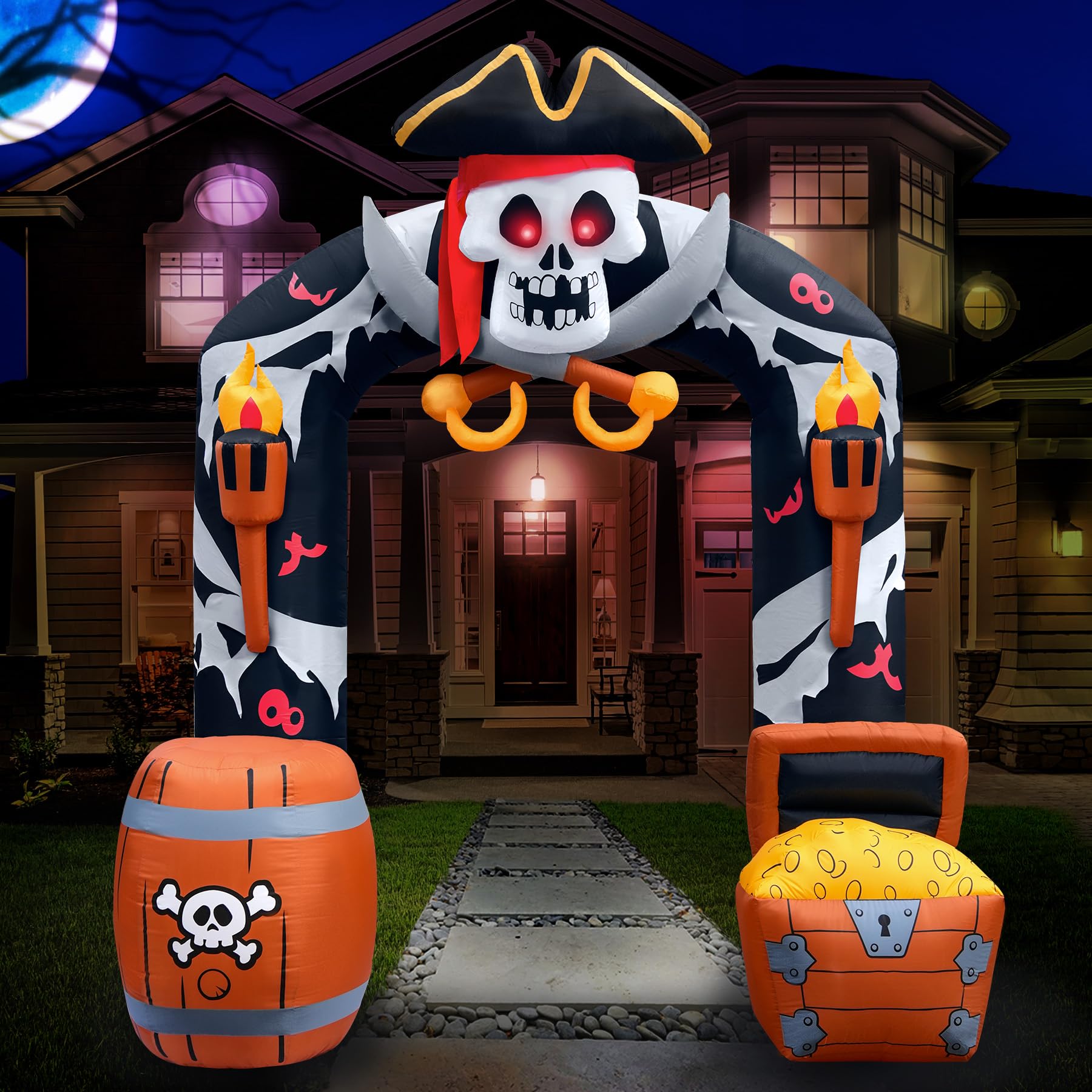 9.5ft Pirate Archway Large Inflatable with LEDs