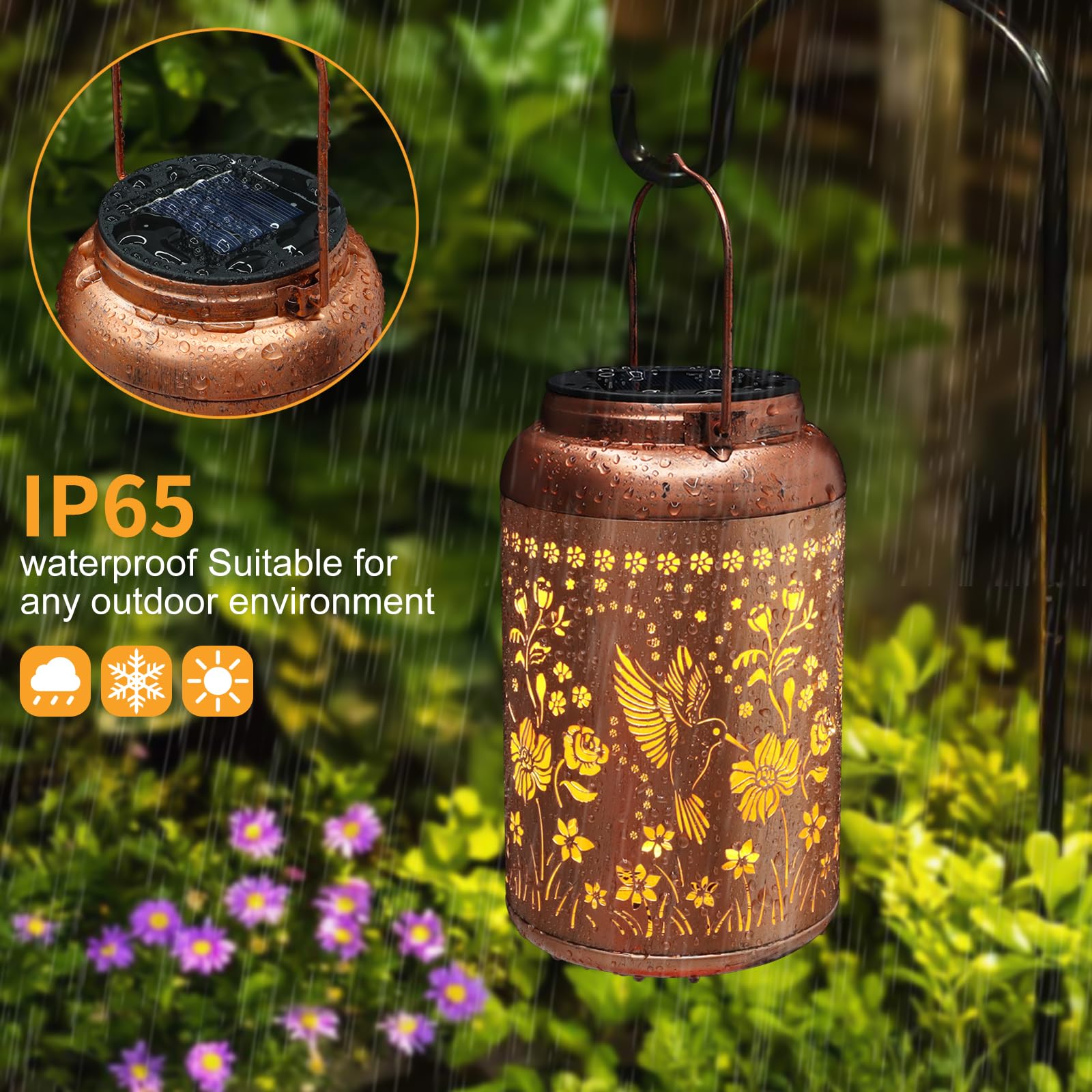 Outdoor Waterproof Hummingbird Lantern