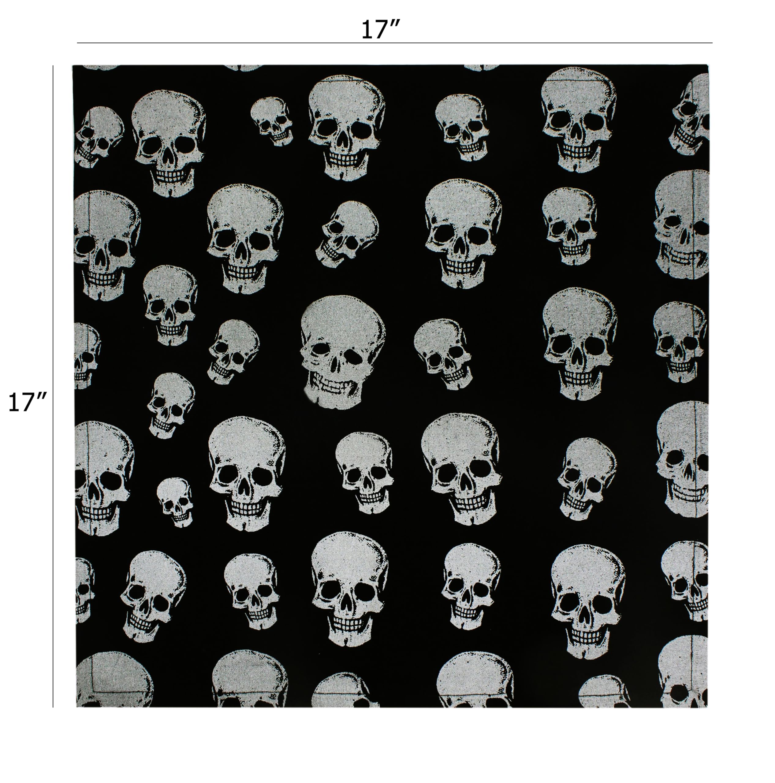 Halloween Cloth Spooky Skull Dinner Napkins Set of 12