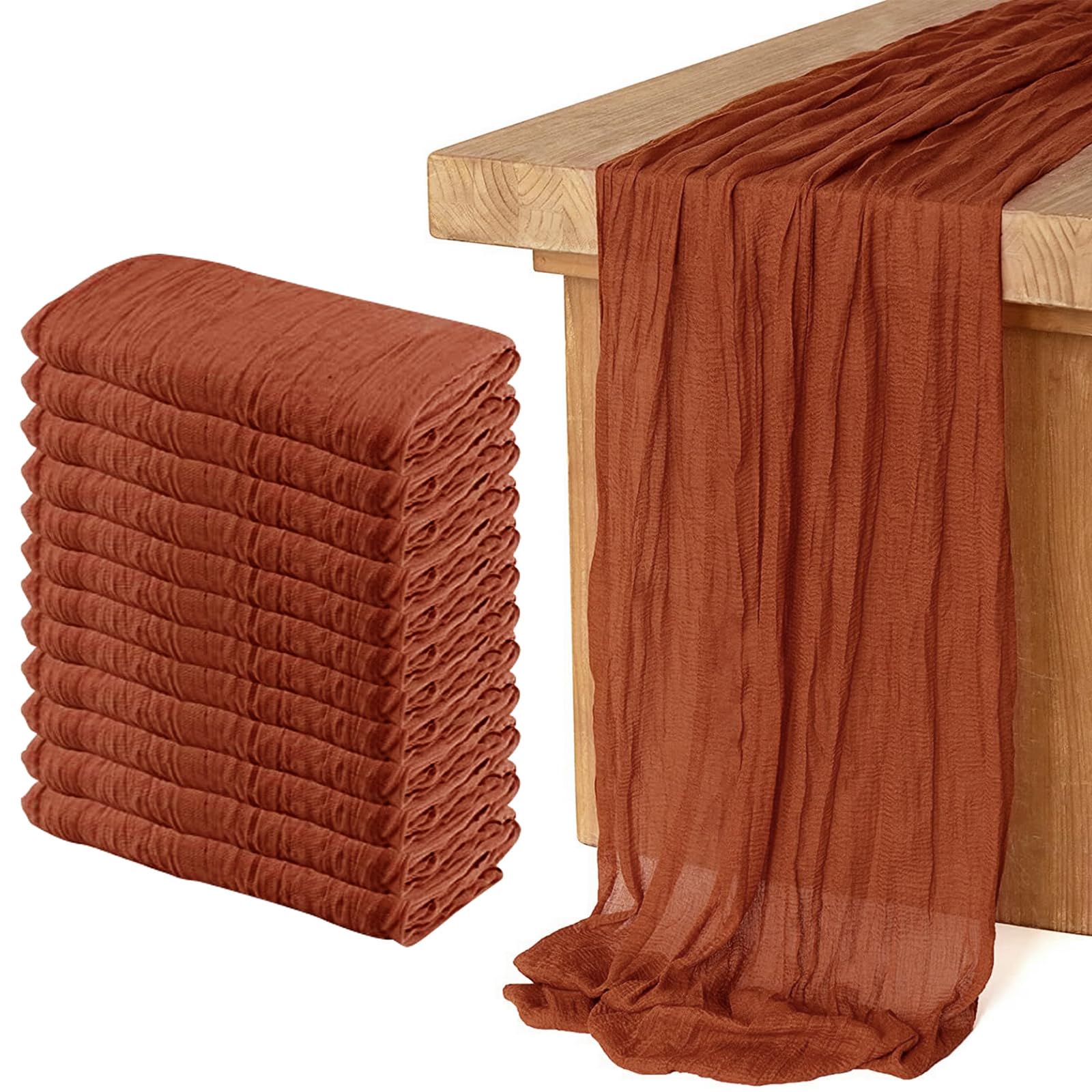 12 Pack Terracotta Table Runner (35" x 118")