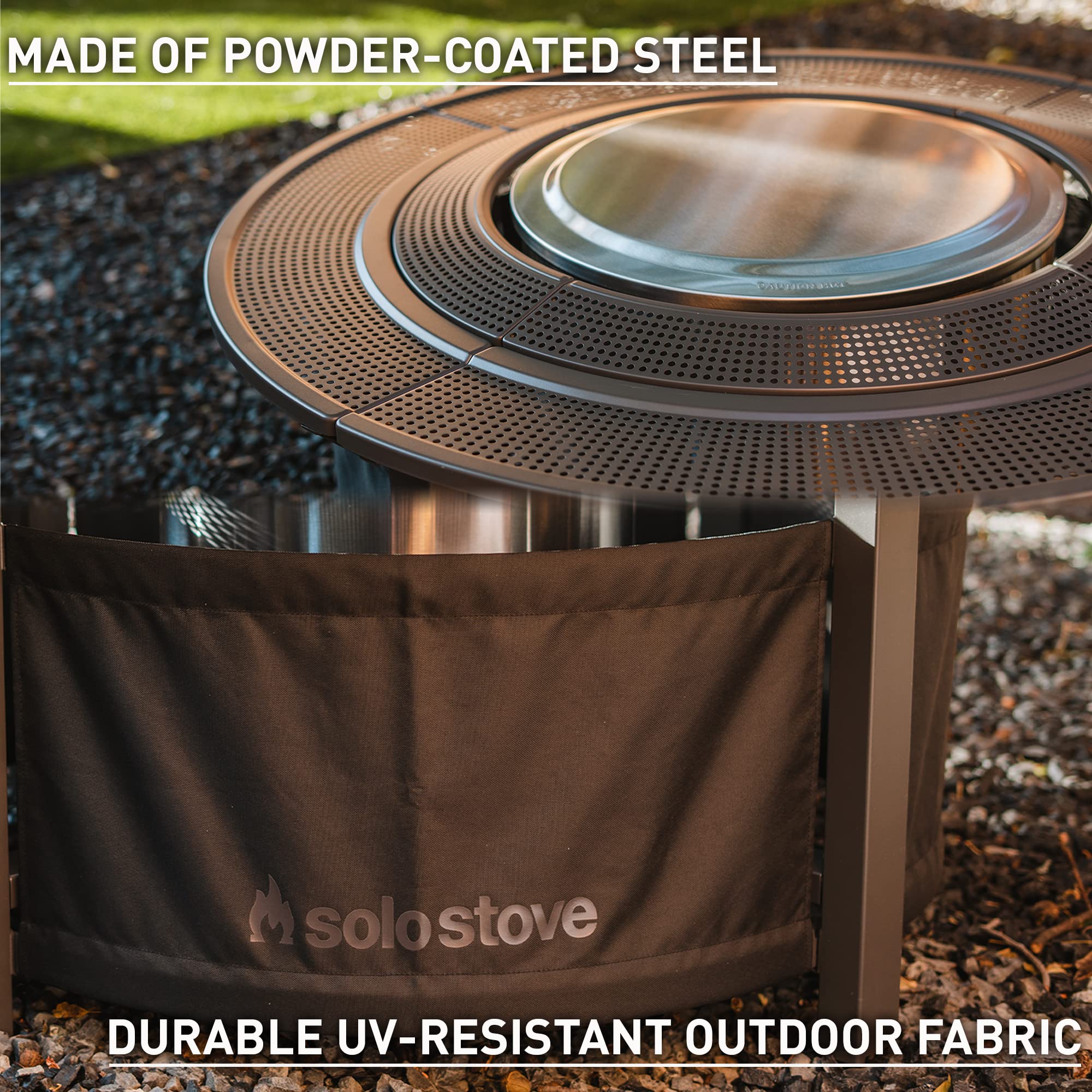 powder coated steel fire pit tabletop barrier