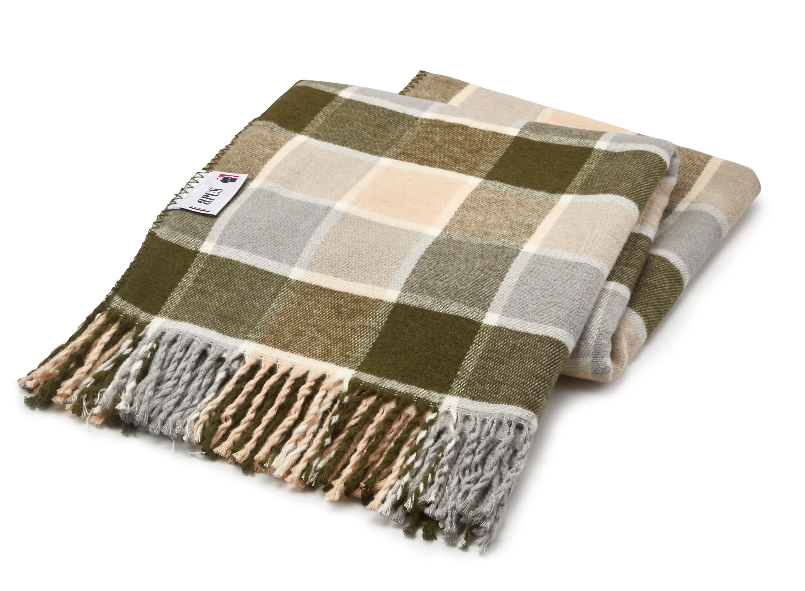 Tartan Plaid Design Throw Blanket - Green Plaid, 60x80 inches