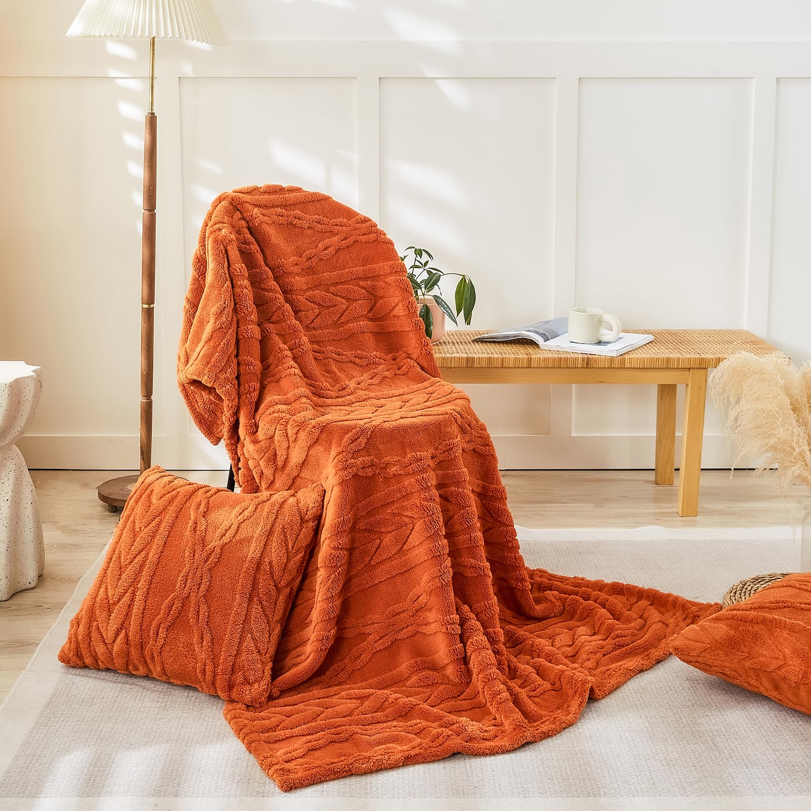 orange sherpa blanket