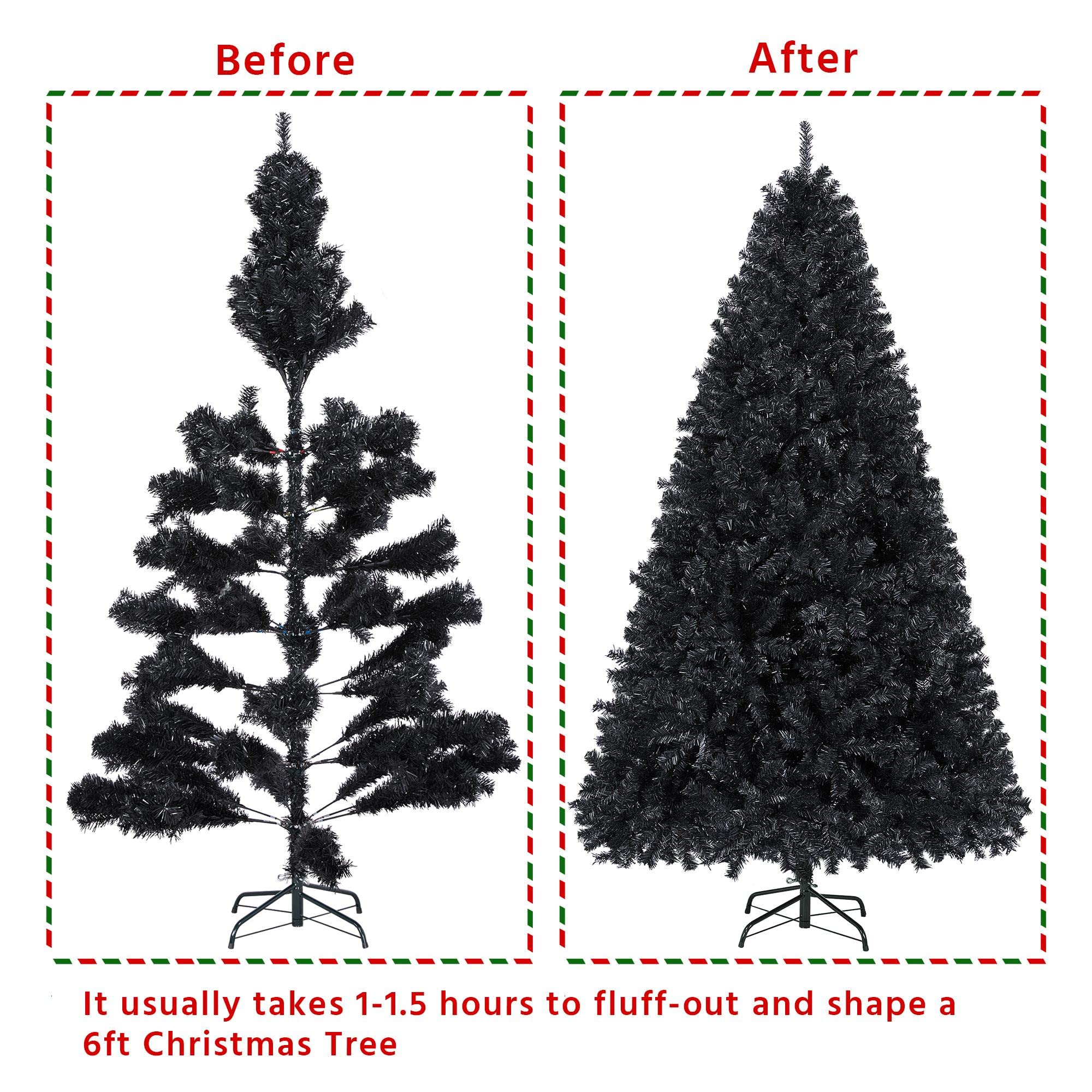 6ft Black Artificial Pine Tree Instructions