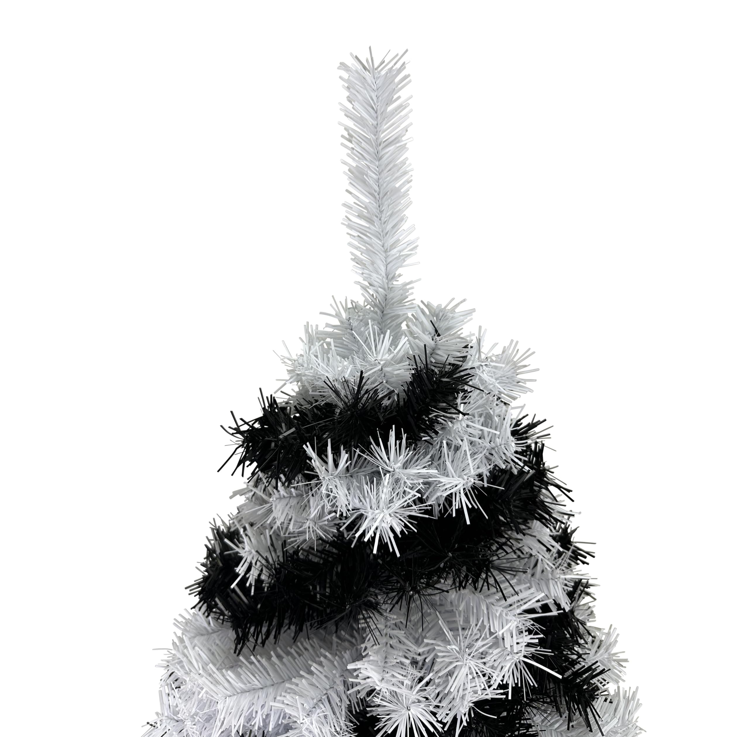 4 FT Black and White Swirl Halloween Tree