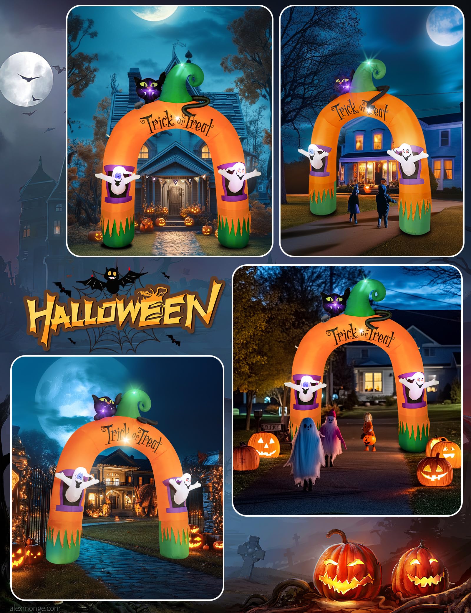 10FT Trick or Treat Halloween Inflatable Archway