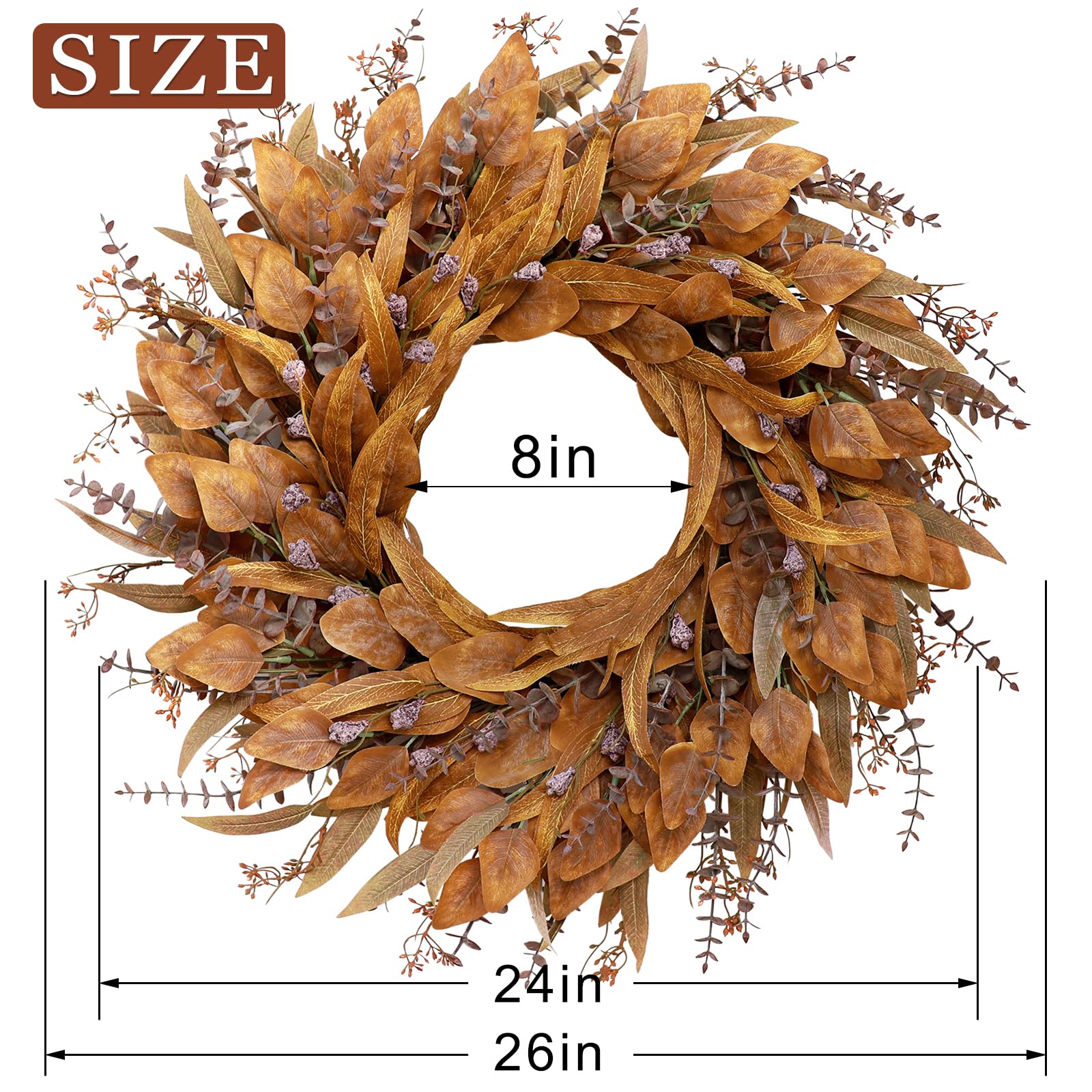 fall wreath dimensions