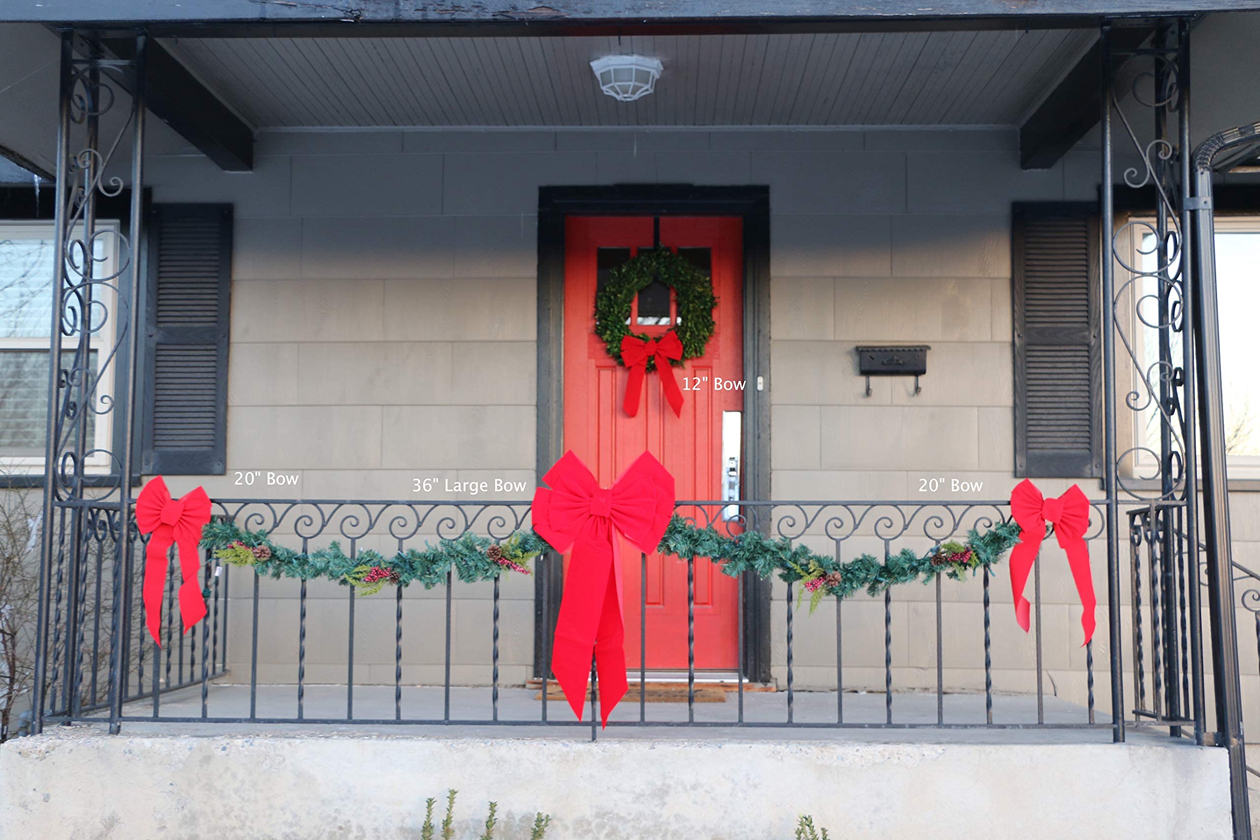 3-Pack Red Christmas Bow Extra Large 35” by 18”