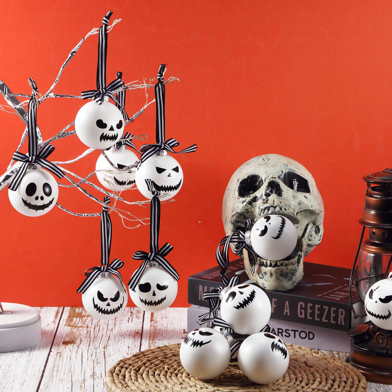 ghost ornaments for Halloween tree