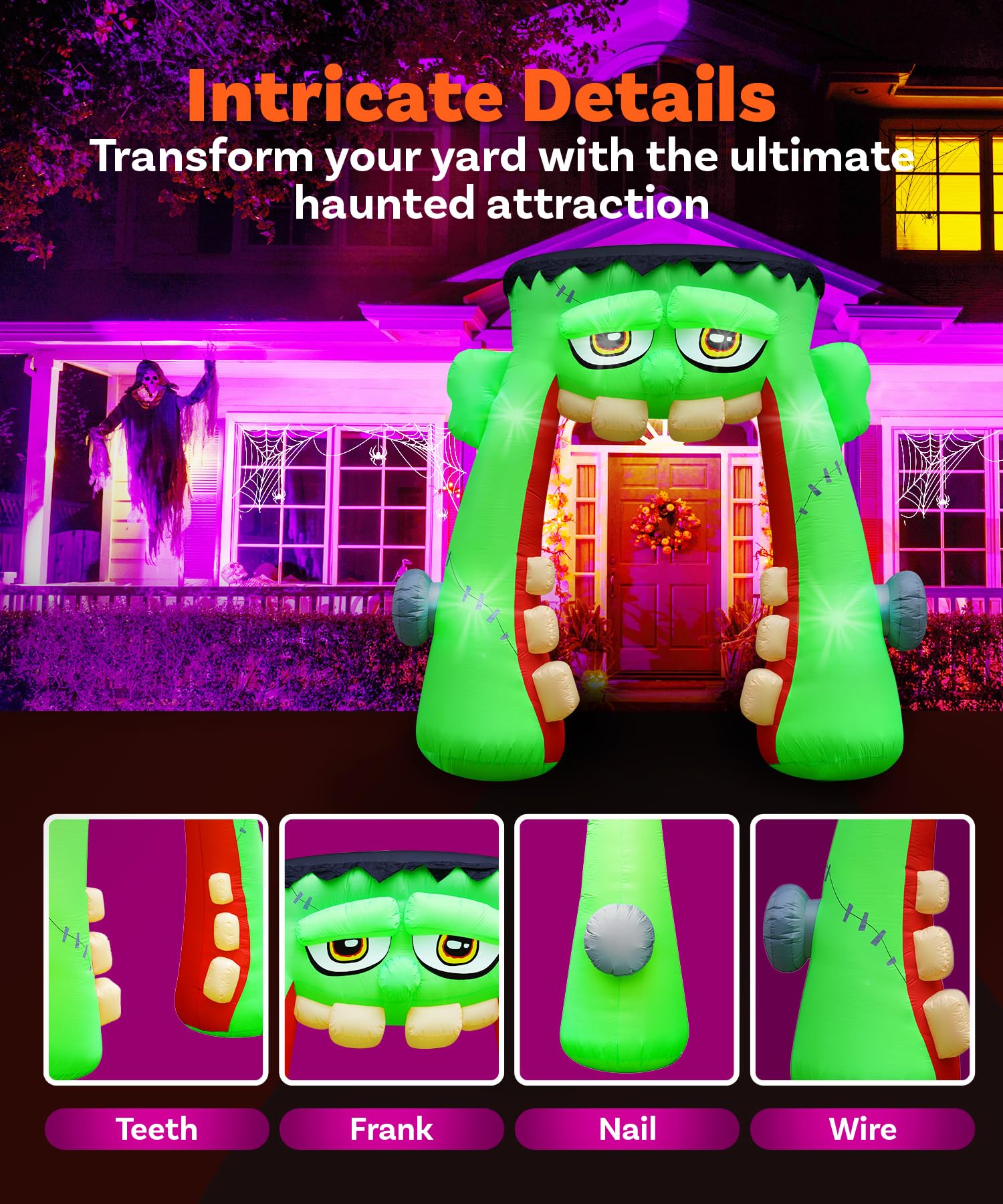 10ft Monster Mouth Archway Large Inflatable with LEDs