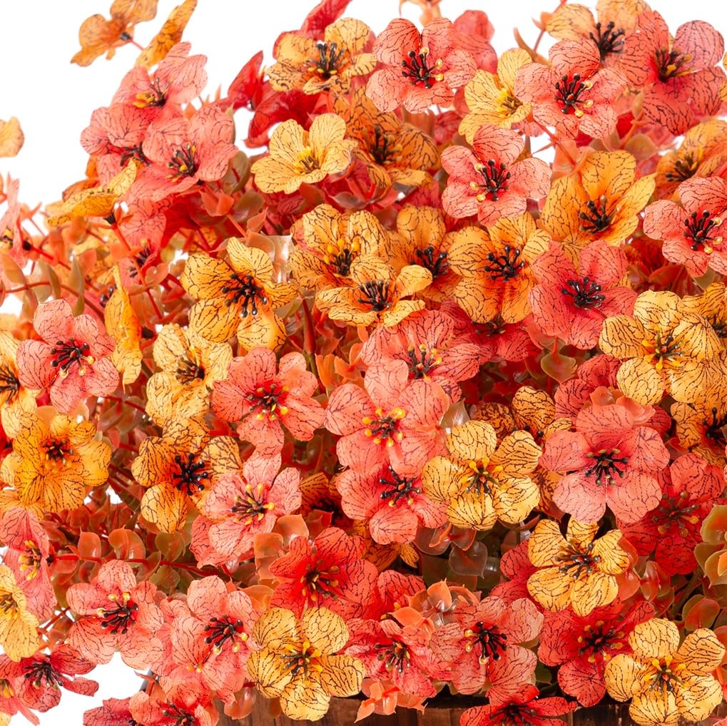 12 Bundles Faux Fall Mums Indoor/Outdoor