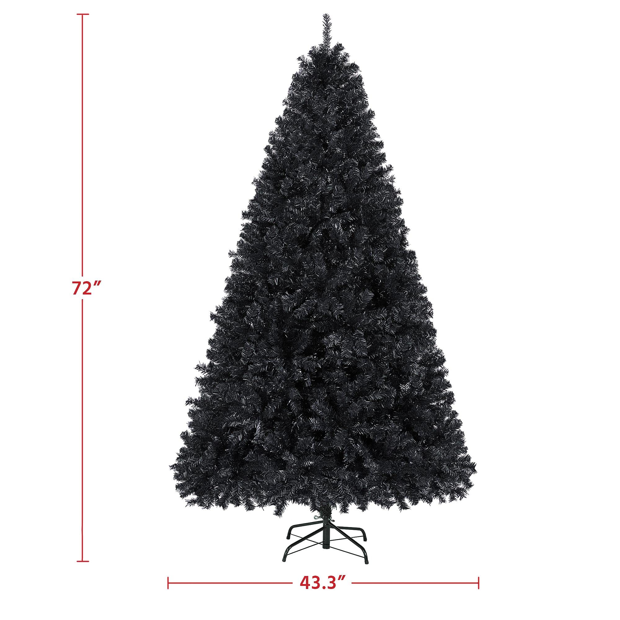 Black artificial tree dimensions