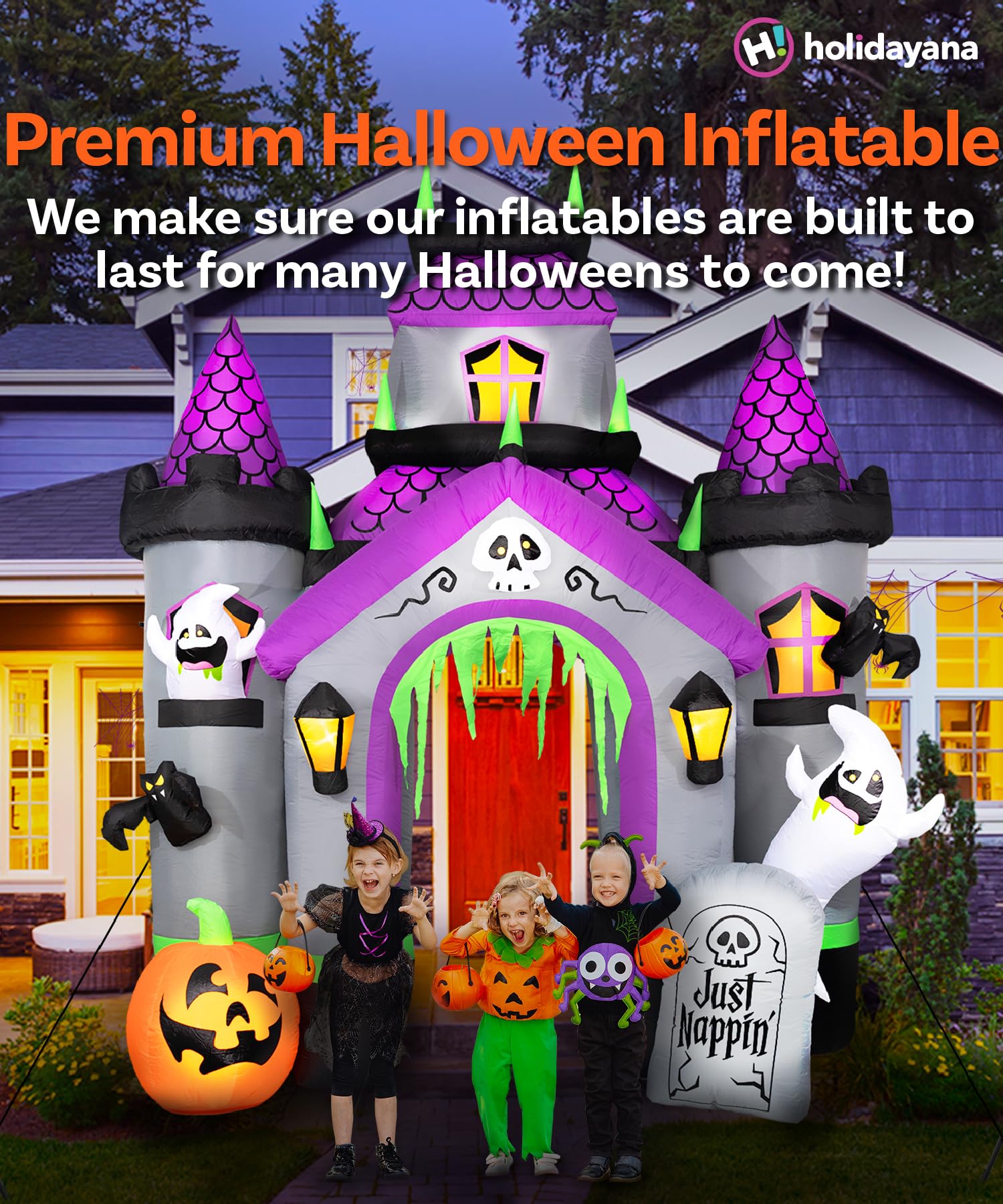 12ft Haunted House Archway Large Inflatable Halloween Decoration