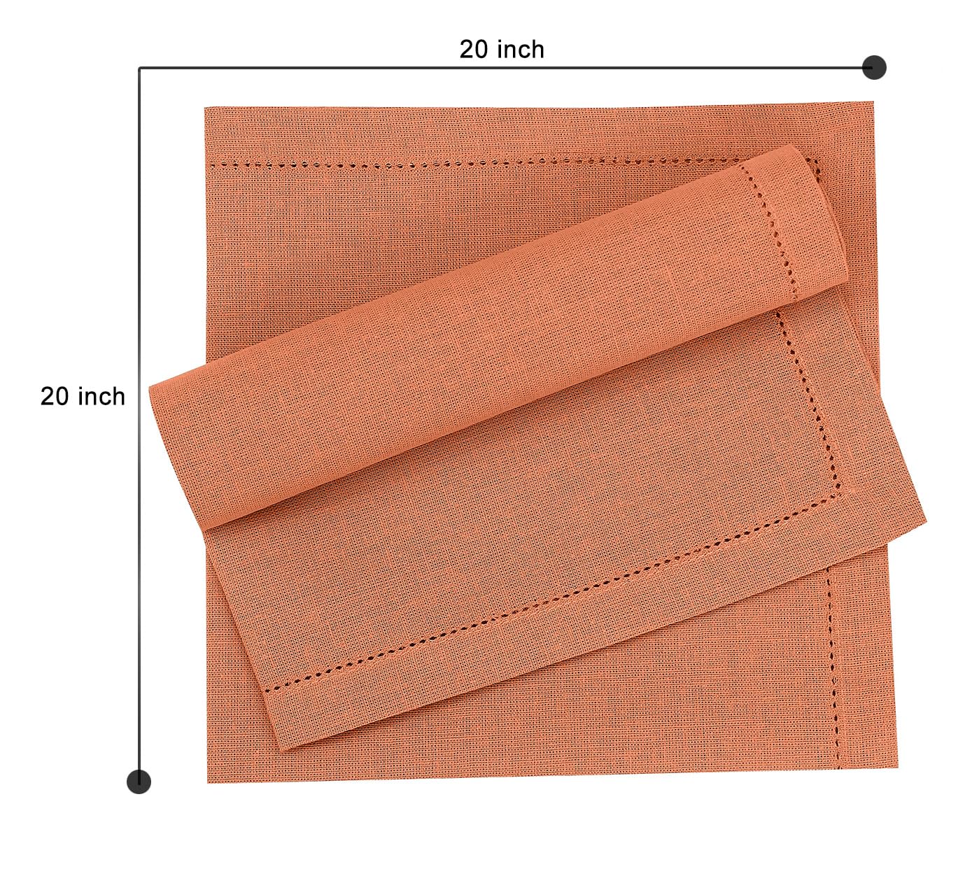 Premium Linen Napkins Set of 6 Fall/Orange