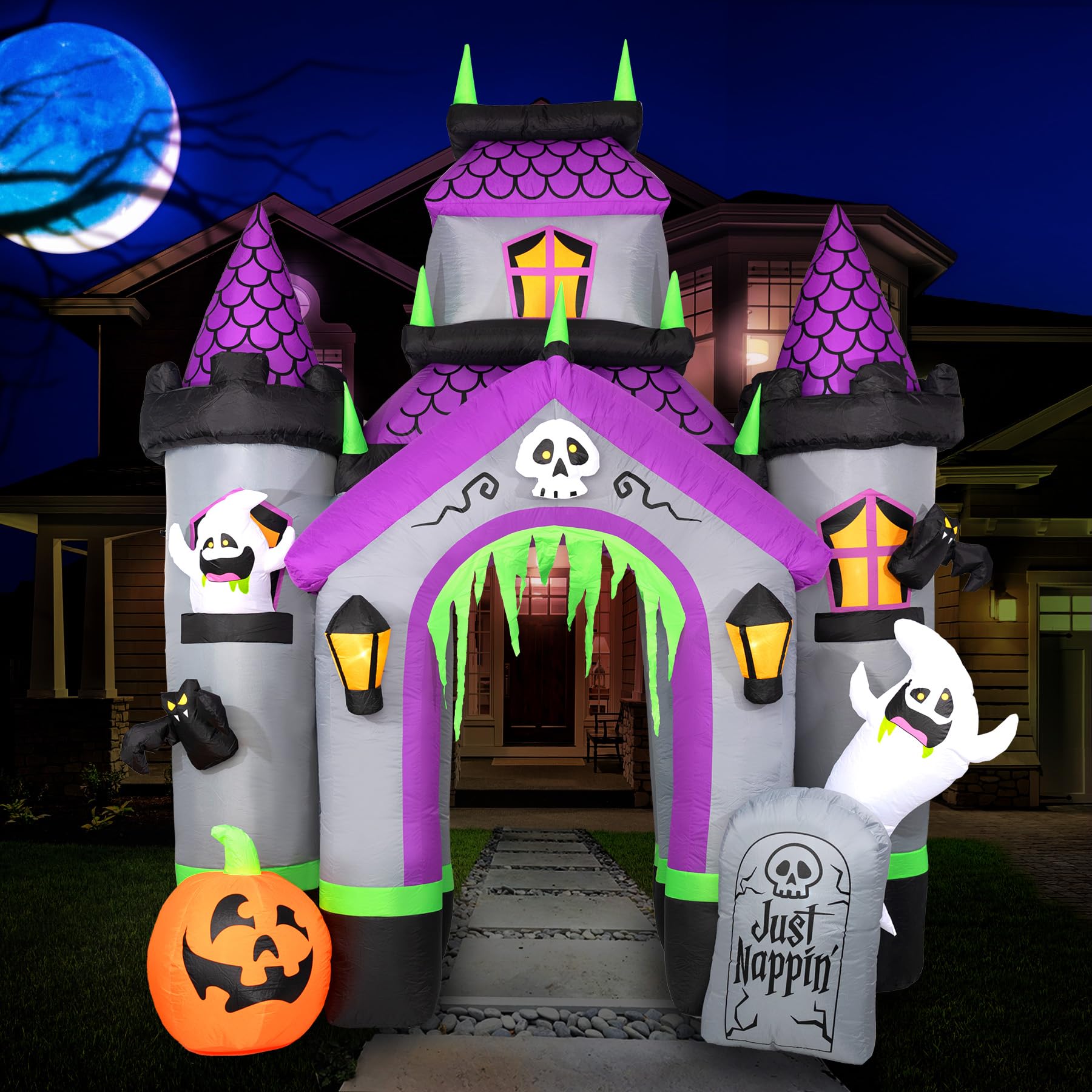 12ft Haunted House Archway Large Inflatable Halloween Decoration