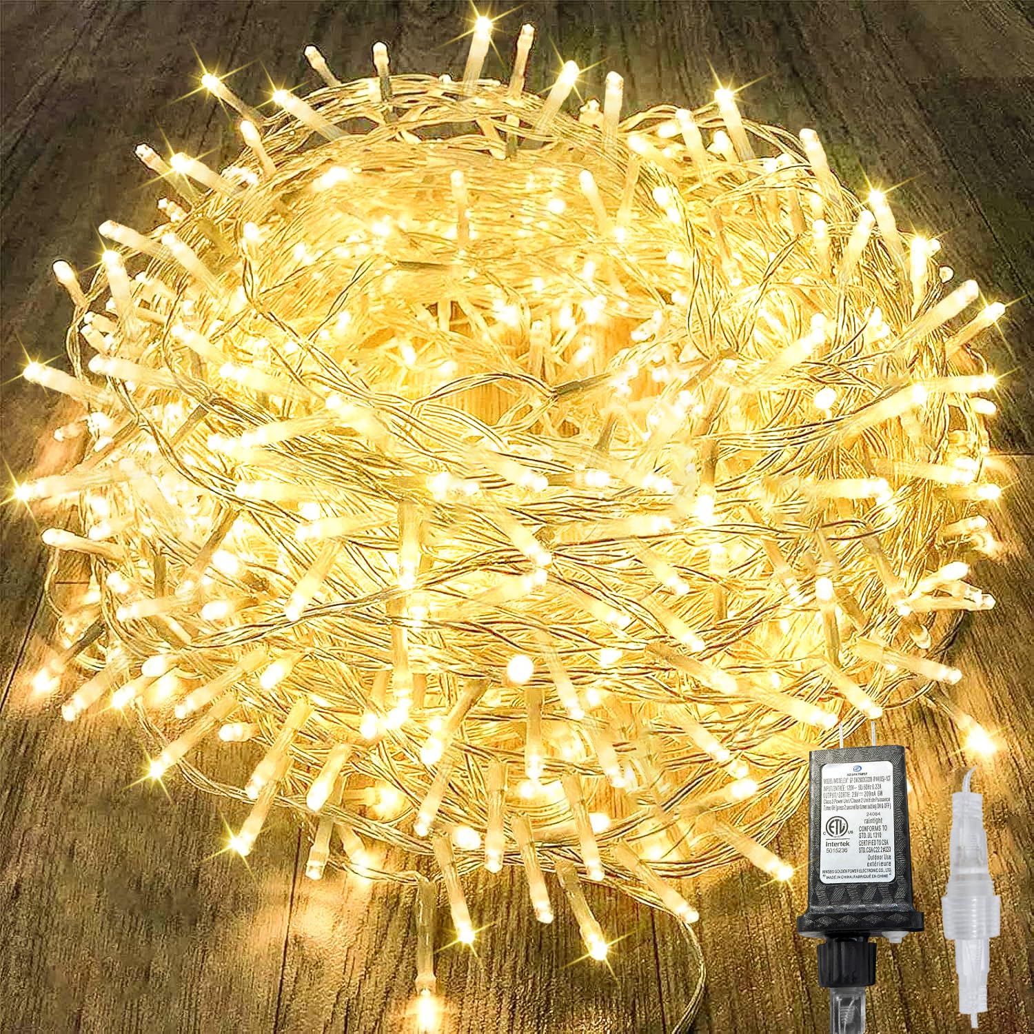 Connectable 240LED 88Ft 13Modes String Lights Indoor Outdoor Clear Wire