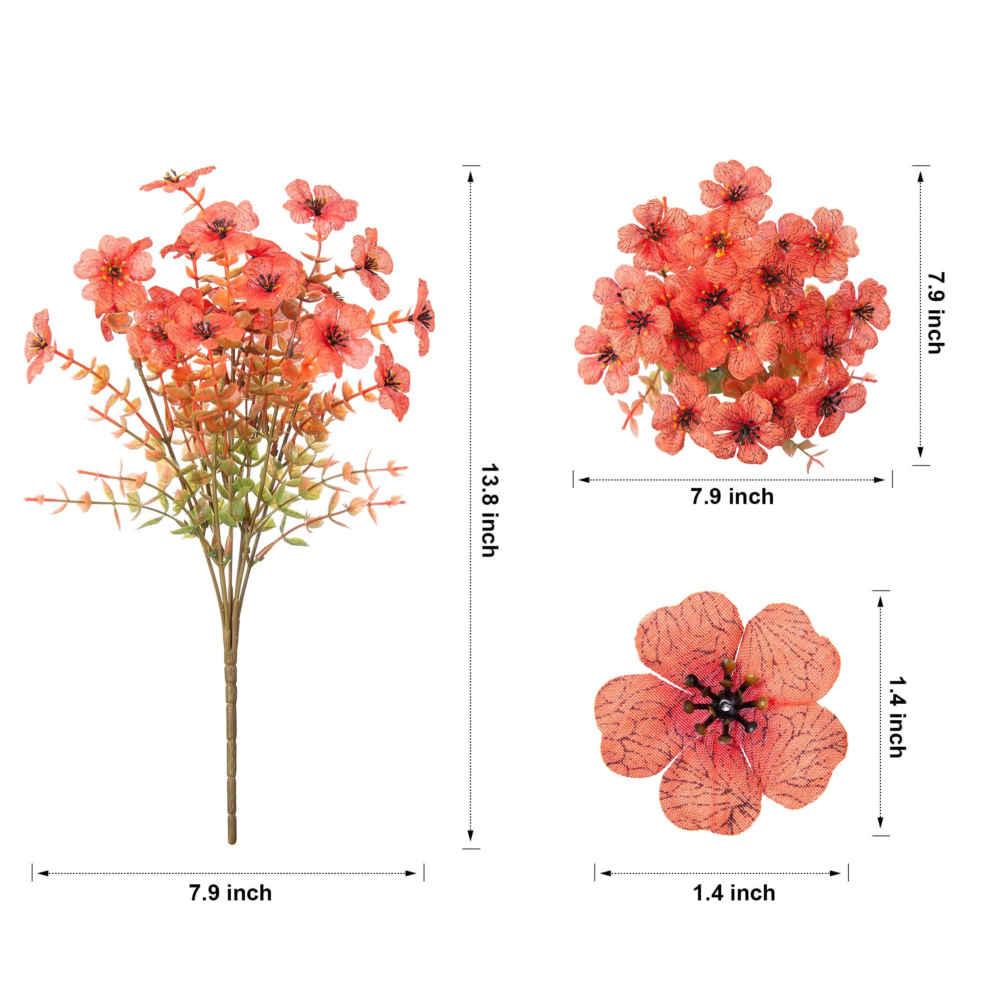 12 Bundles Faux Fall Mums Indoor/Outdoor