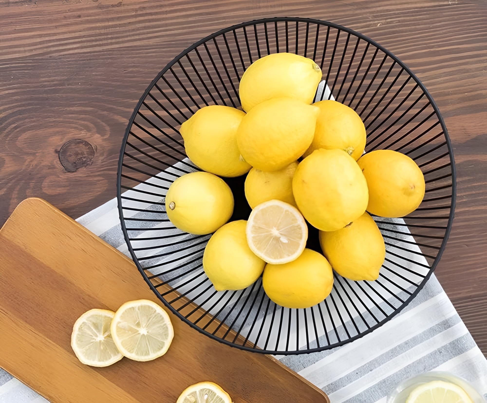 Metal Wire Countertop Fruit Basket Bowl