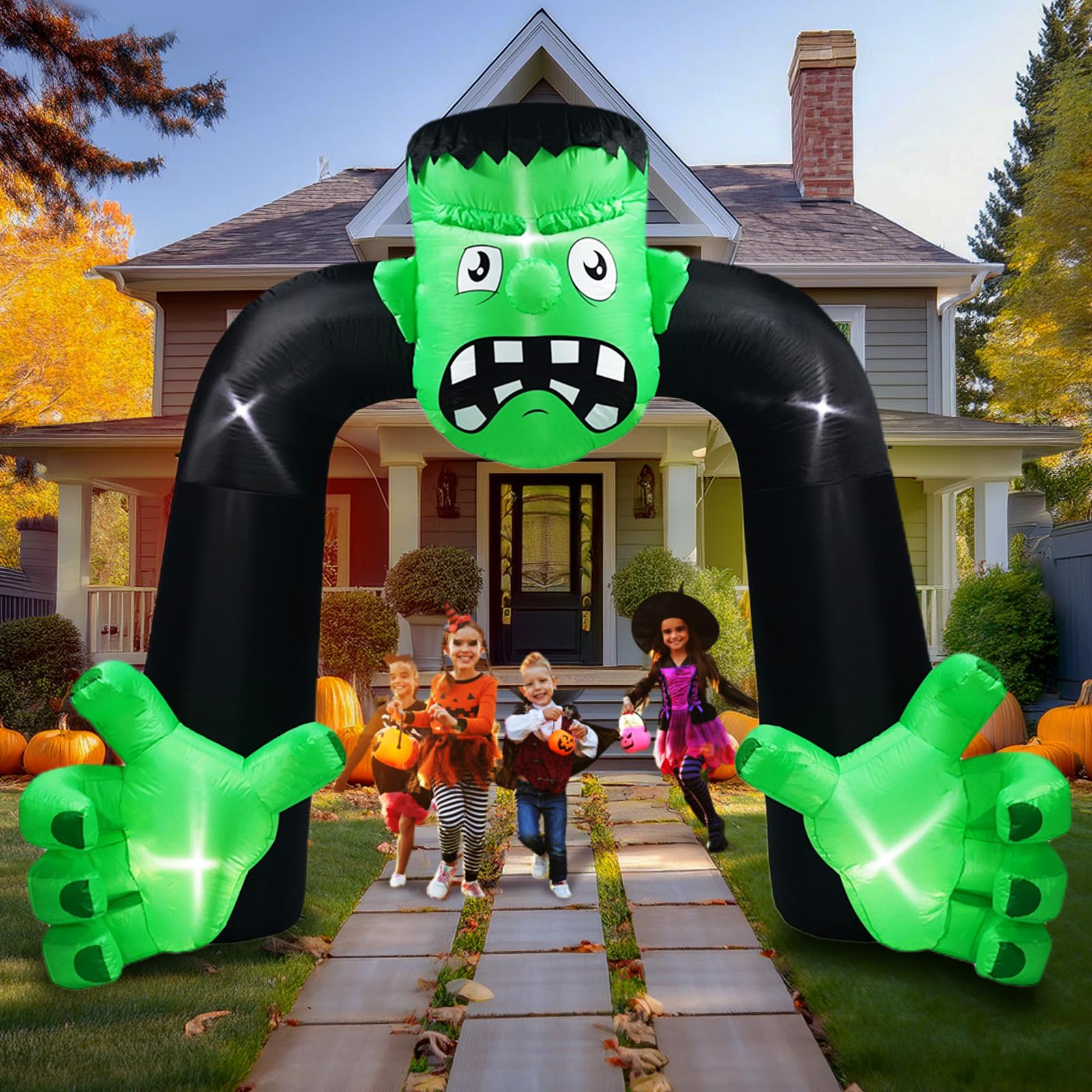 9FT Tall Halloween Inflatables Archway Frankenstein