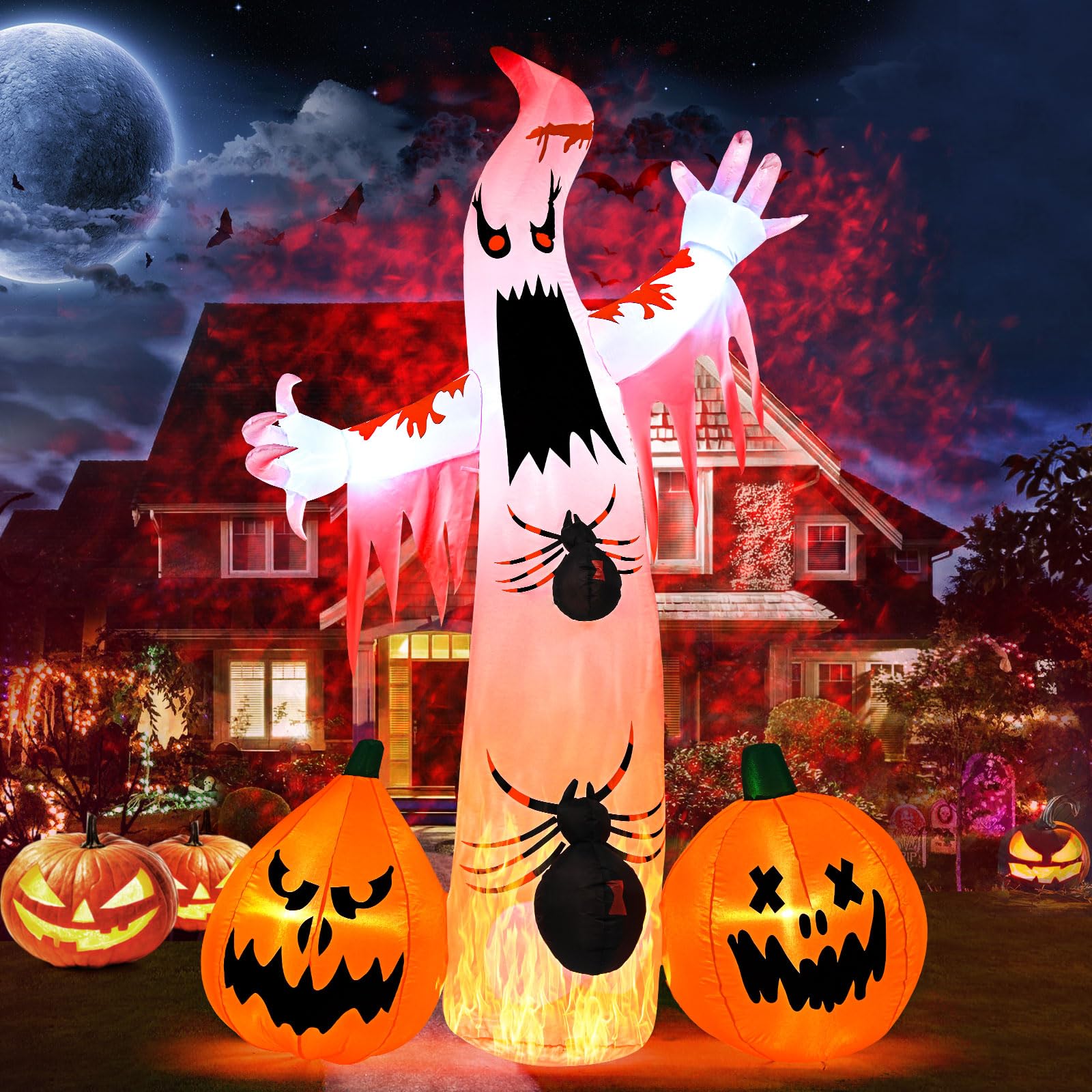 8FT Halloween Inflatable Outdoor Ghost