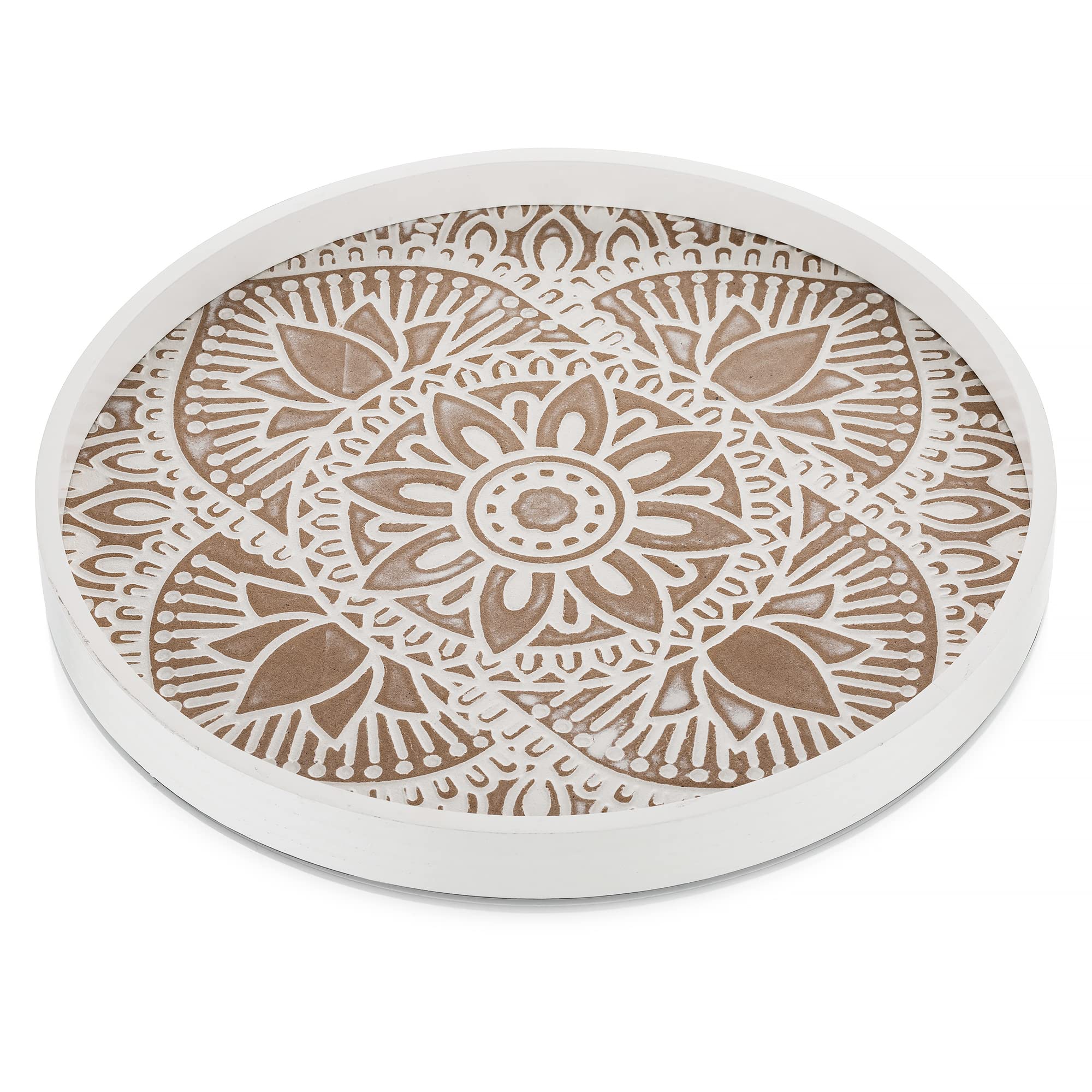 Round Farmhouse Decorative Serving Tray