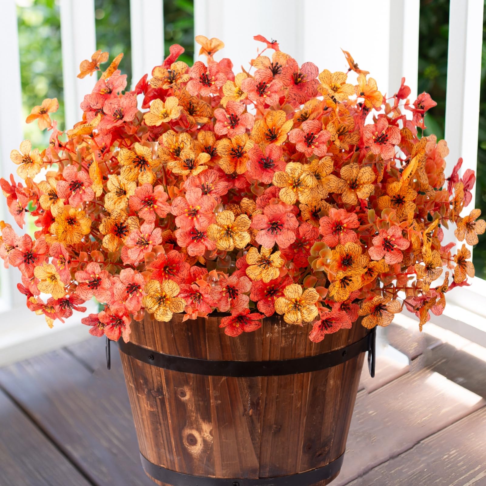 12 Bundles Faux Fall Mums Indoor/Outdoor