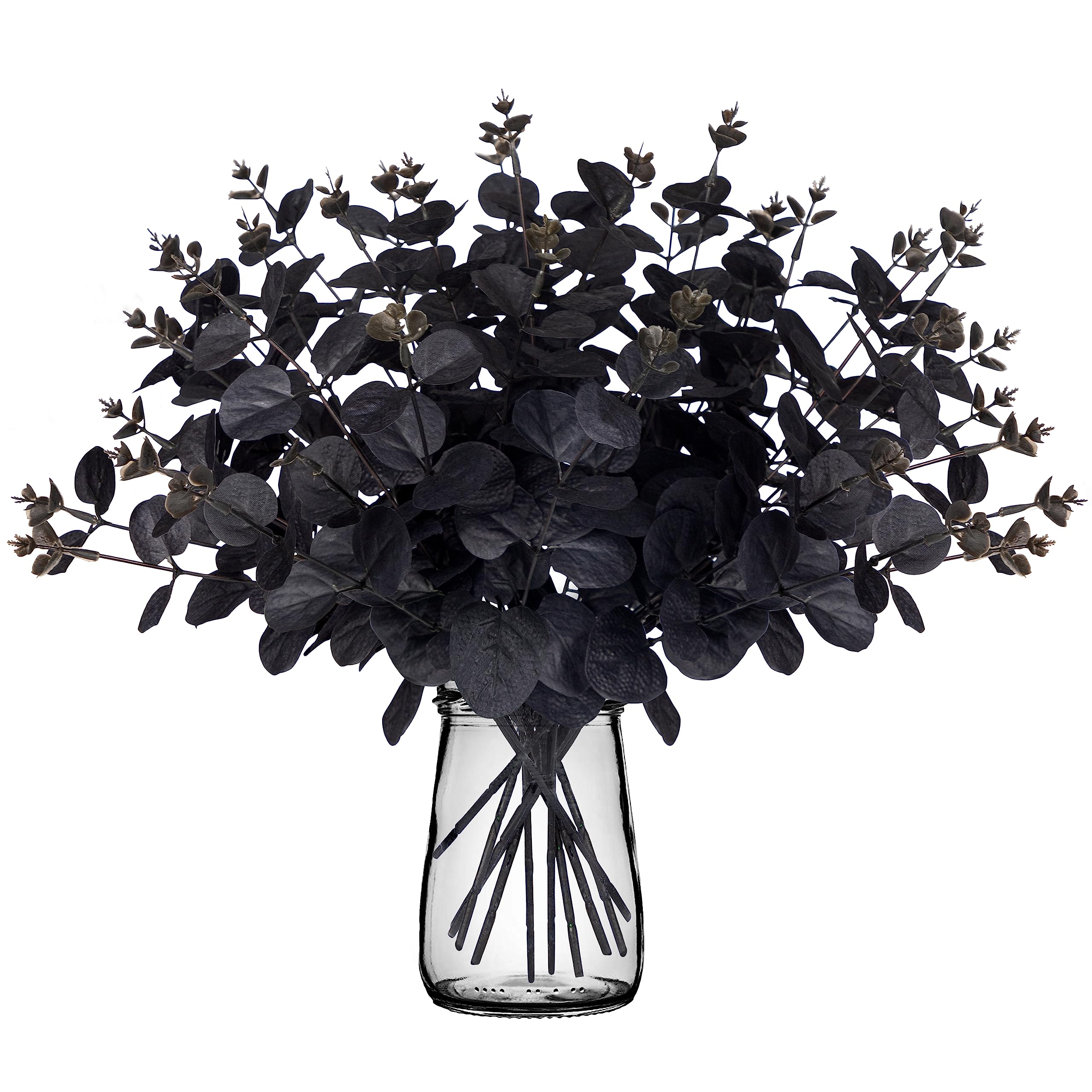 14PCS Black Halloween Decor Artificial Flowers Bulk