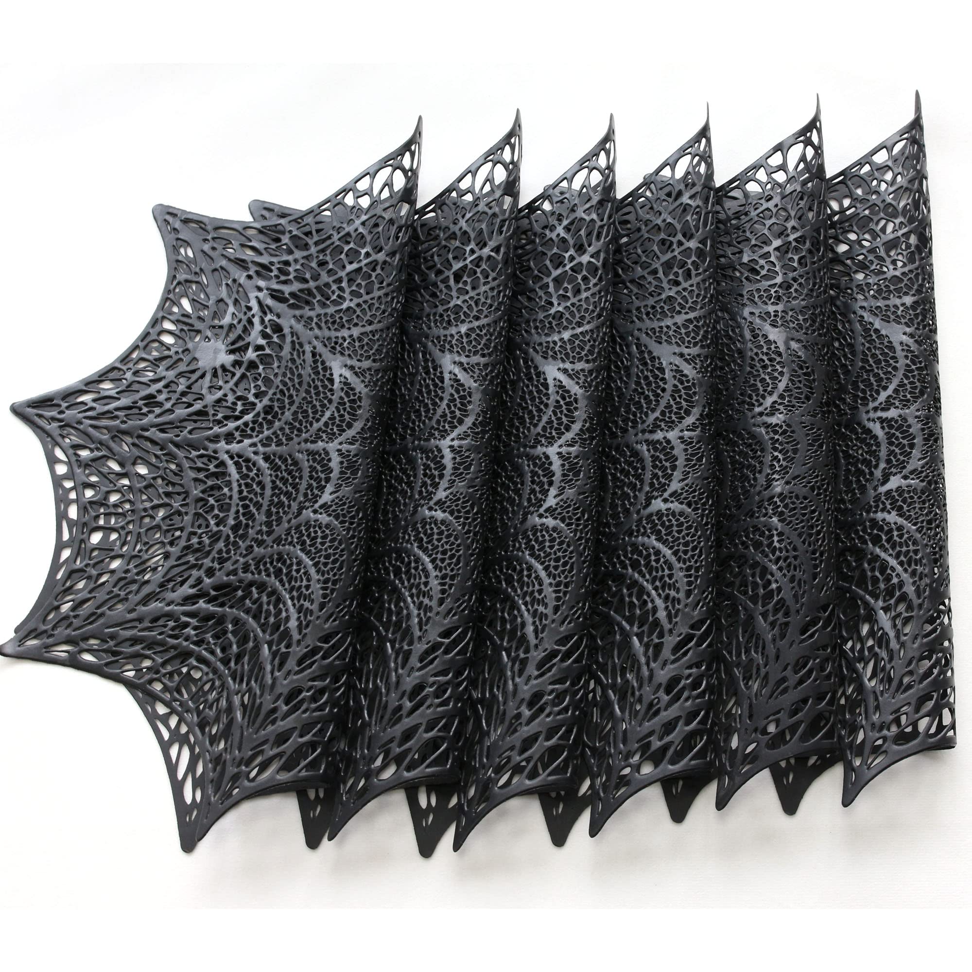 Vinyl Placemat Spider Web Design, Set of 6