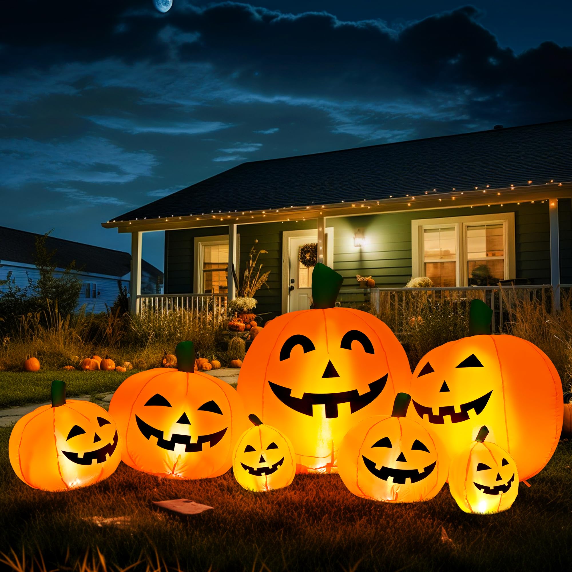 7.5FT Halloween Pumpkins Inflatable Decoration