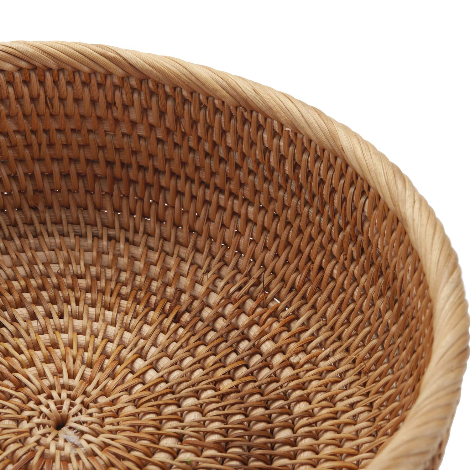 Natural Rattan Round Fruit Basket Bowls (Set of 3)