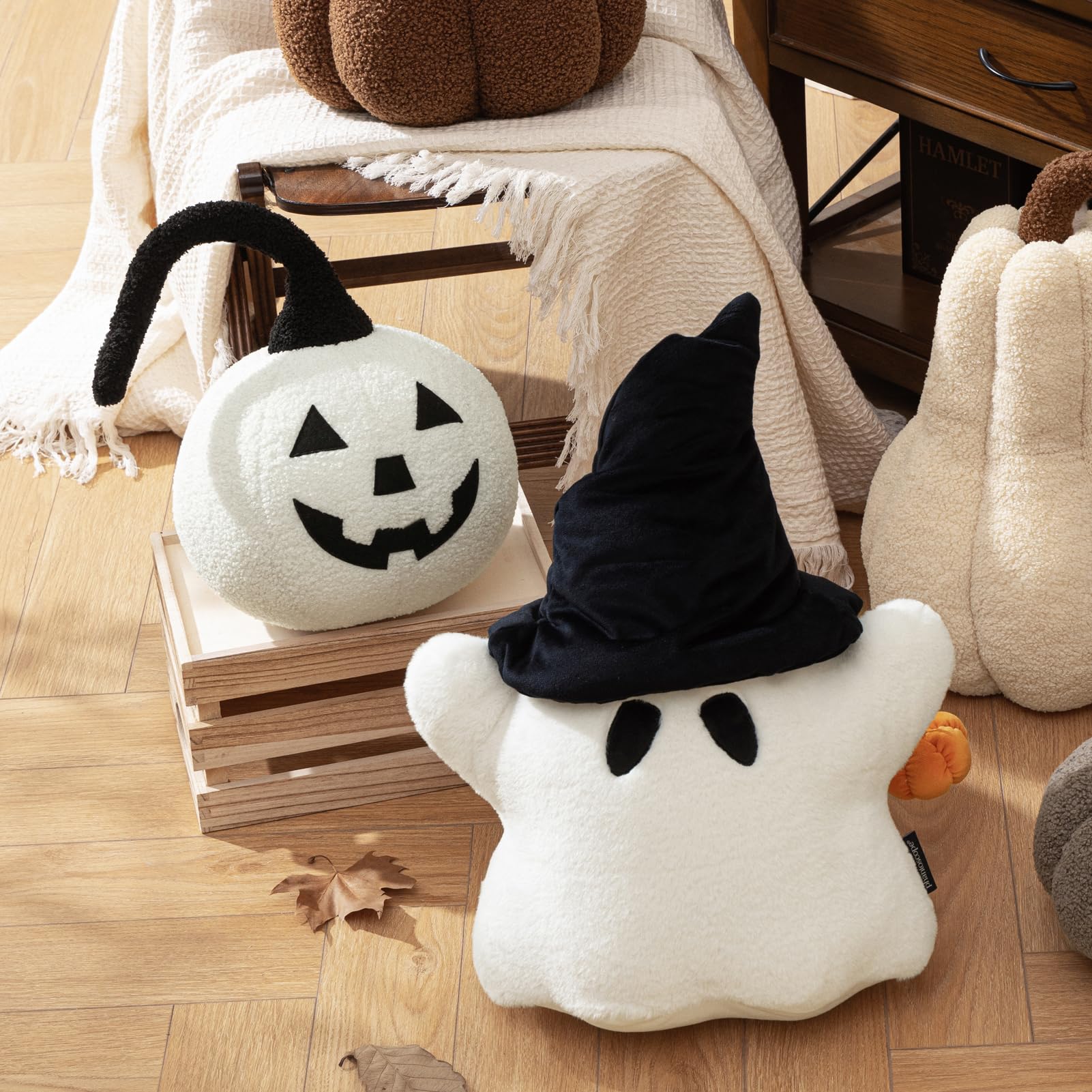 ghost pillow indoor Halloween decor