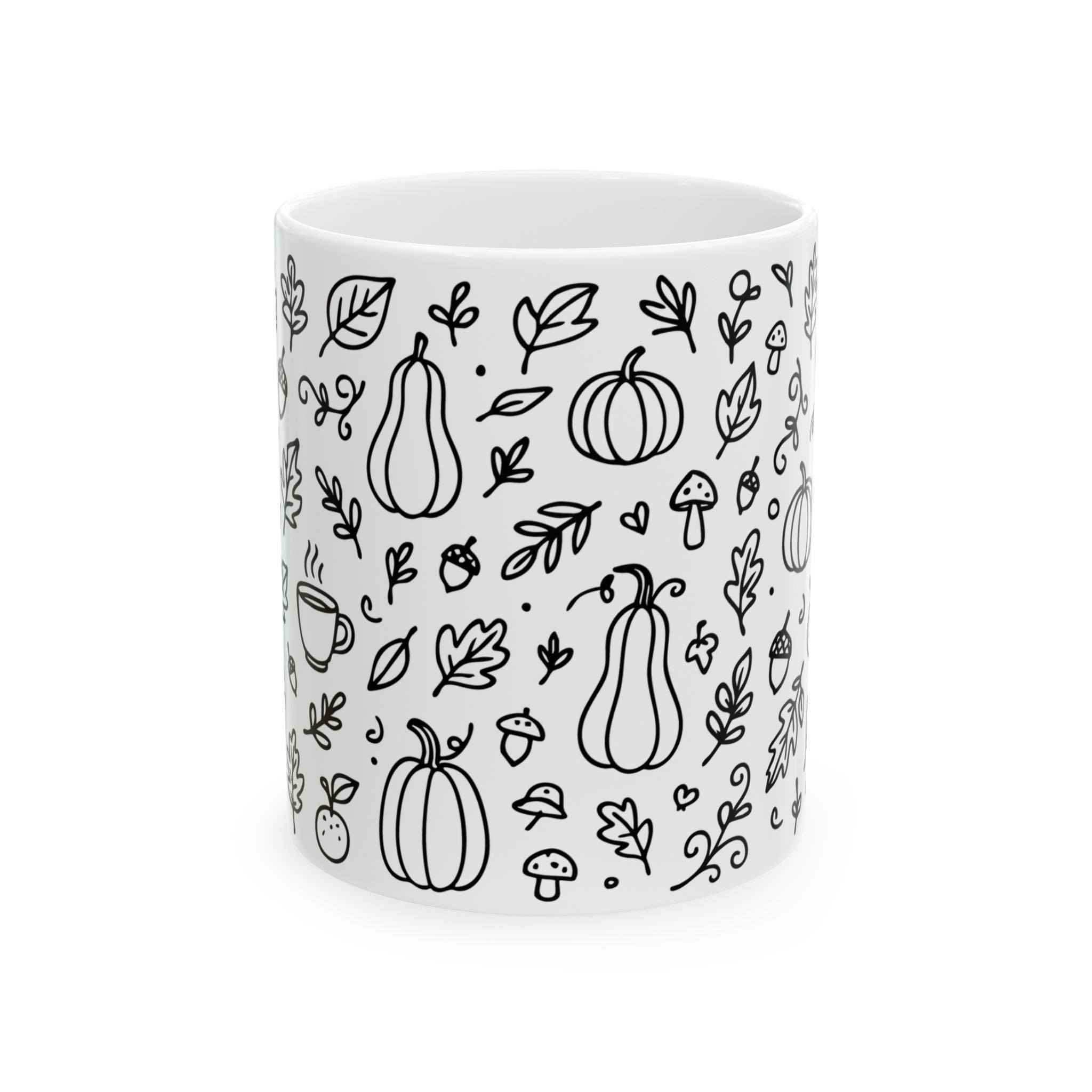 Fall-Themed Ceramic Mug: Cozy Autumn Coffee Cup