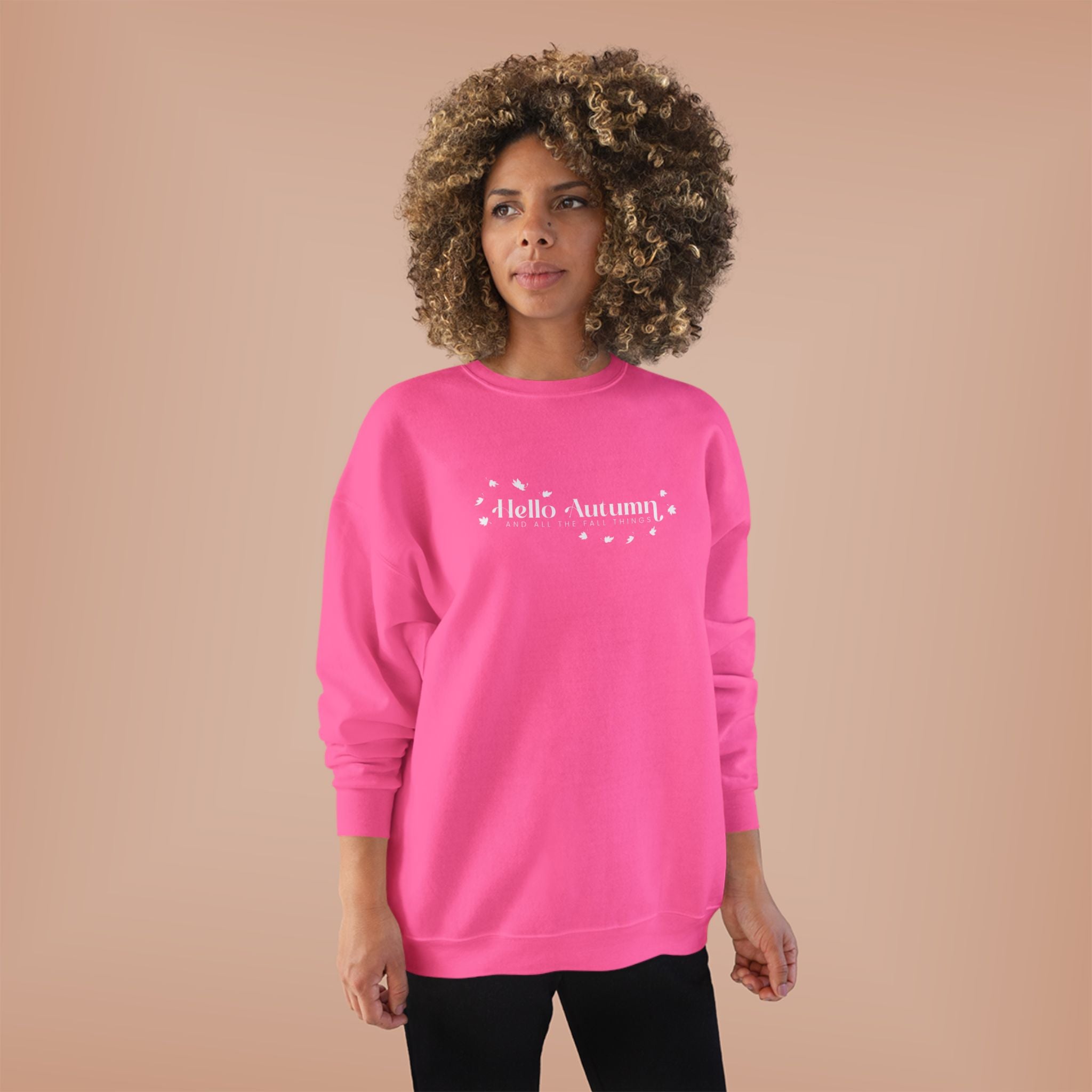 Autumn-Themed Crewneck Sweatshirt Cozy Fall Apparel