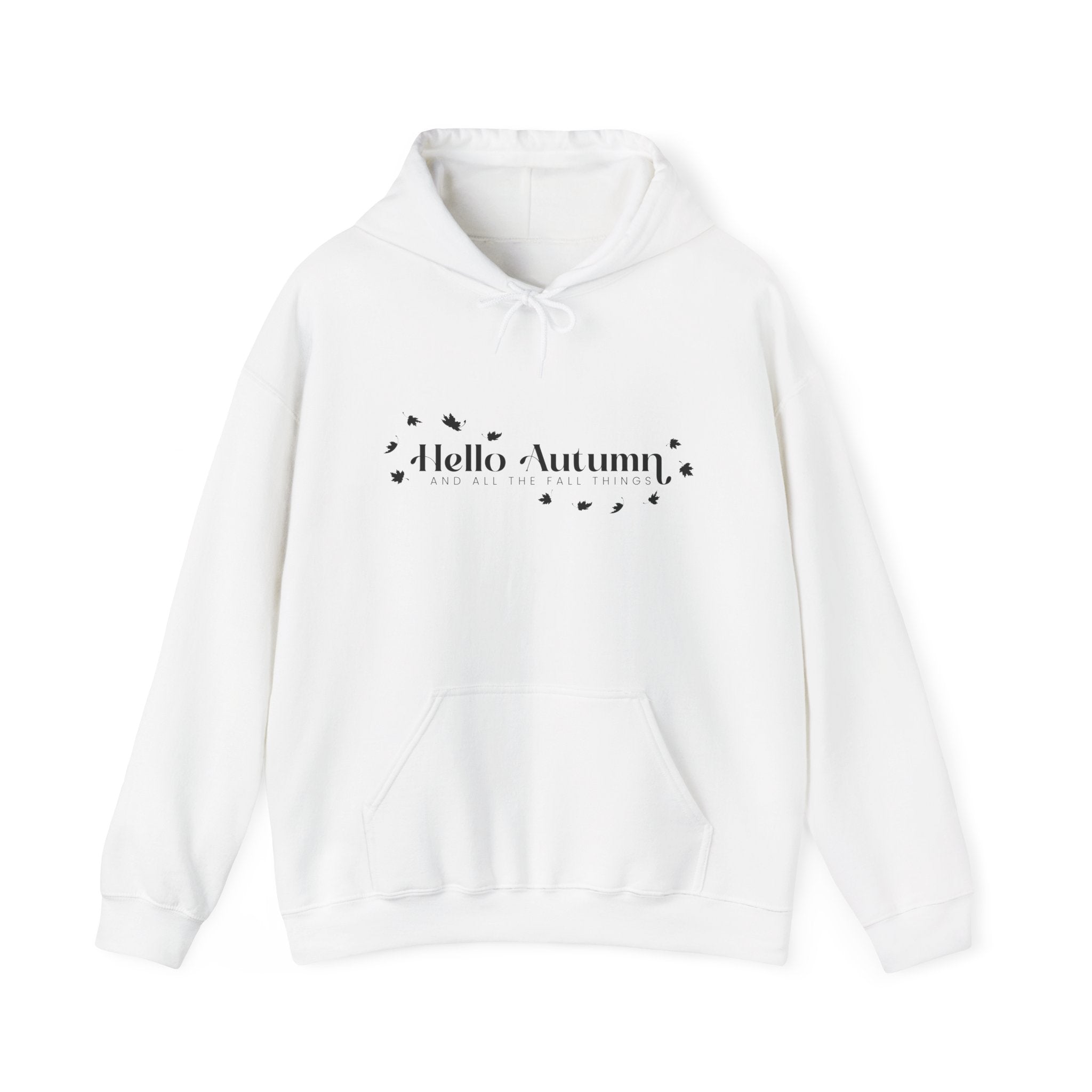 Hello Autumn And All The Fall Things Hoodie White