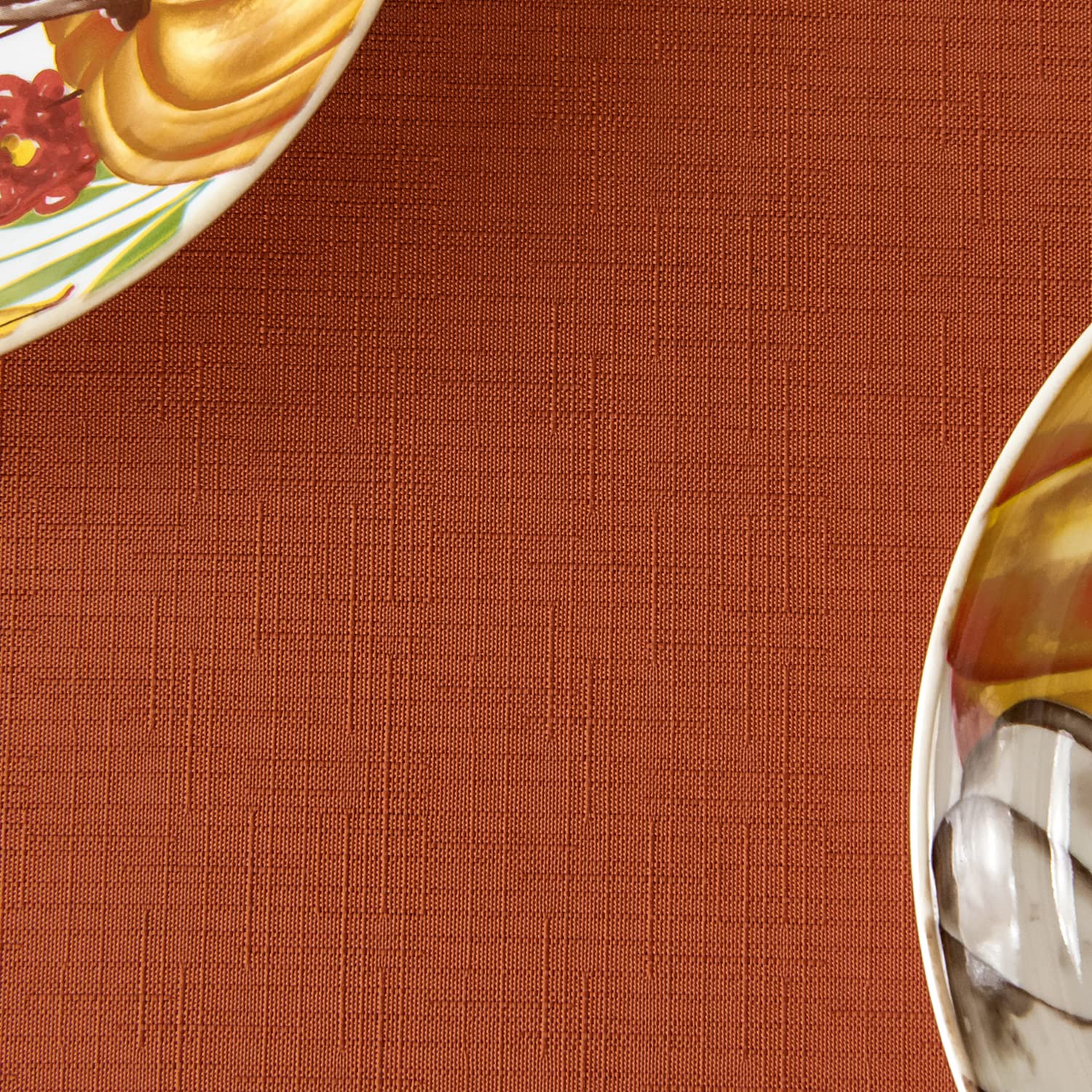 Textured fall tablecloth