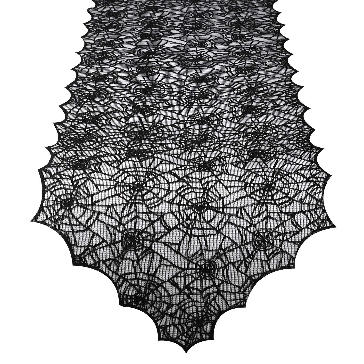 Halloween Table Runner with Spider Web Lace