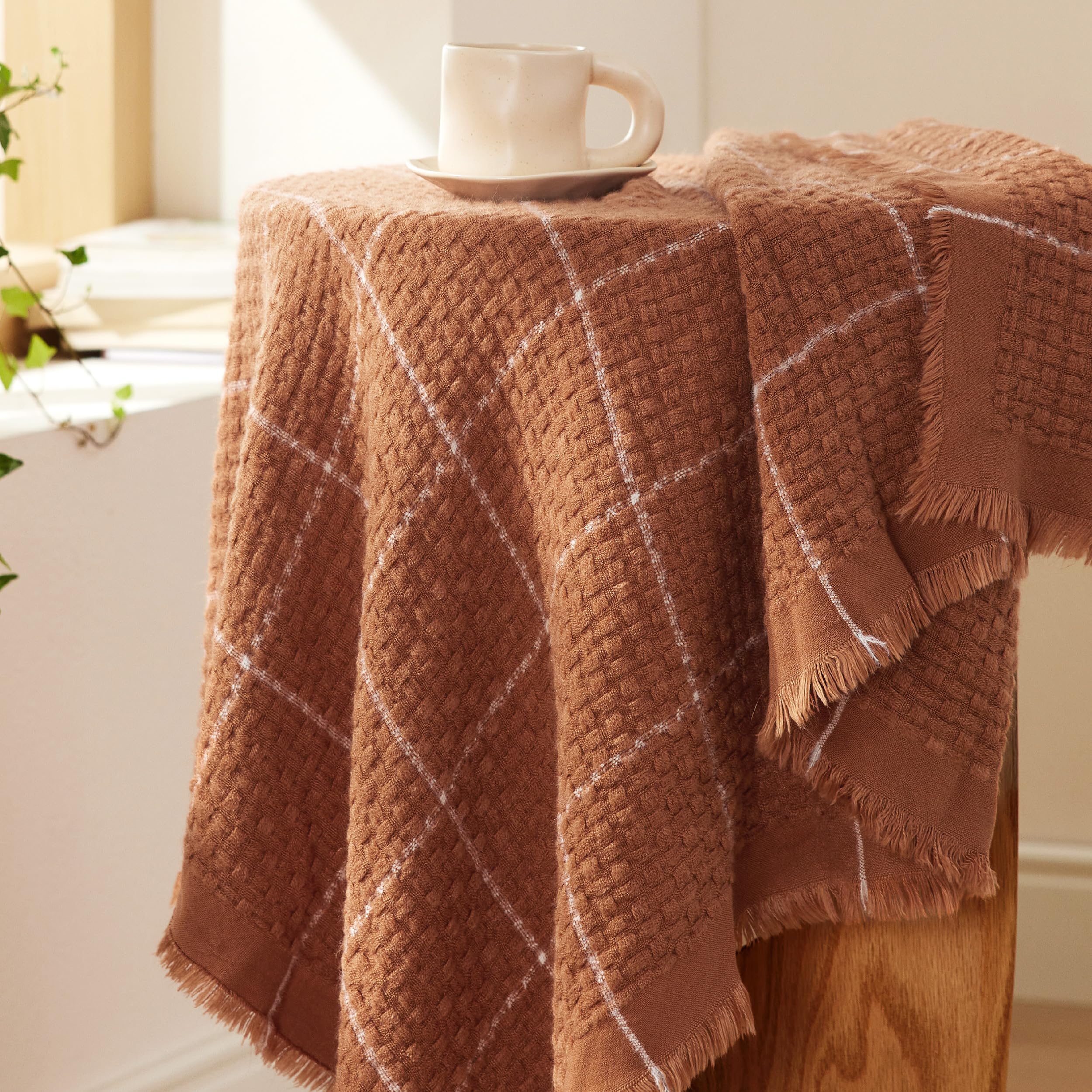 Dusty Orange Throw Blanket 50x60 Inches