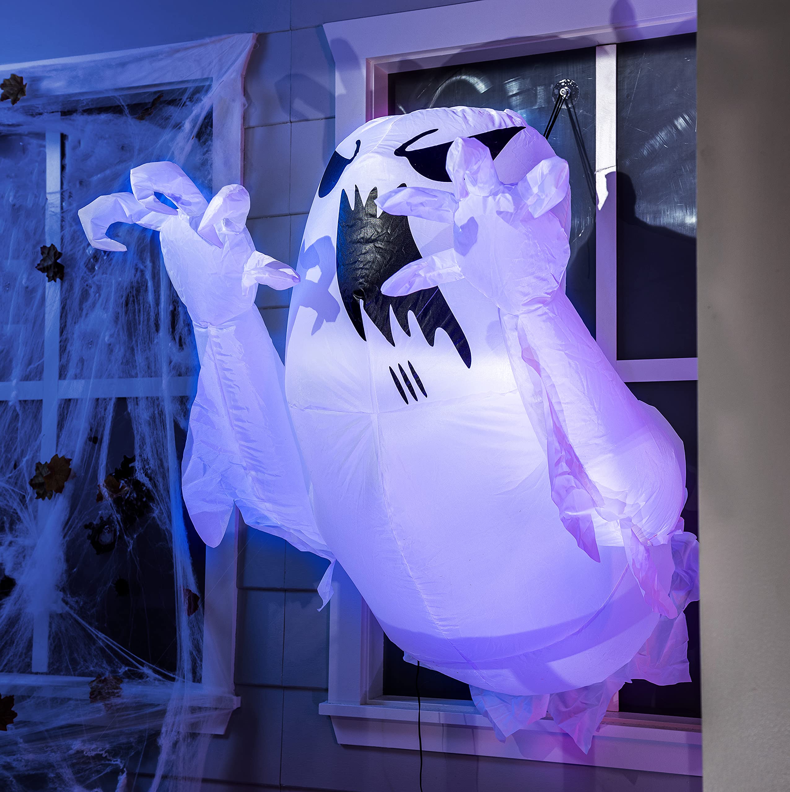 ghost inflatable at night