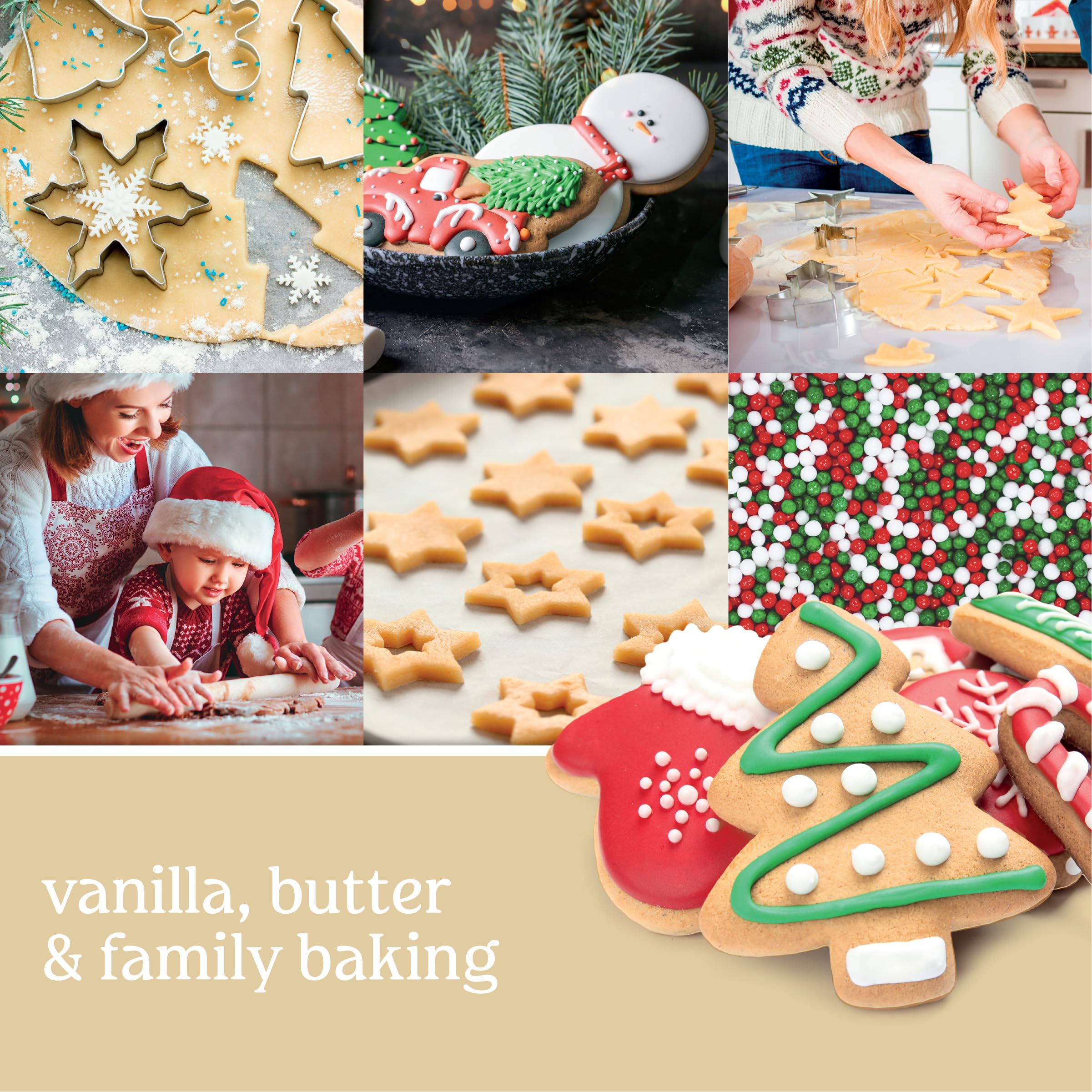 vanilla, butter and family baking