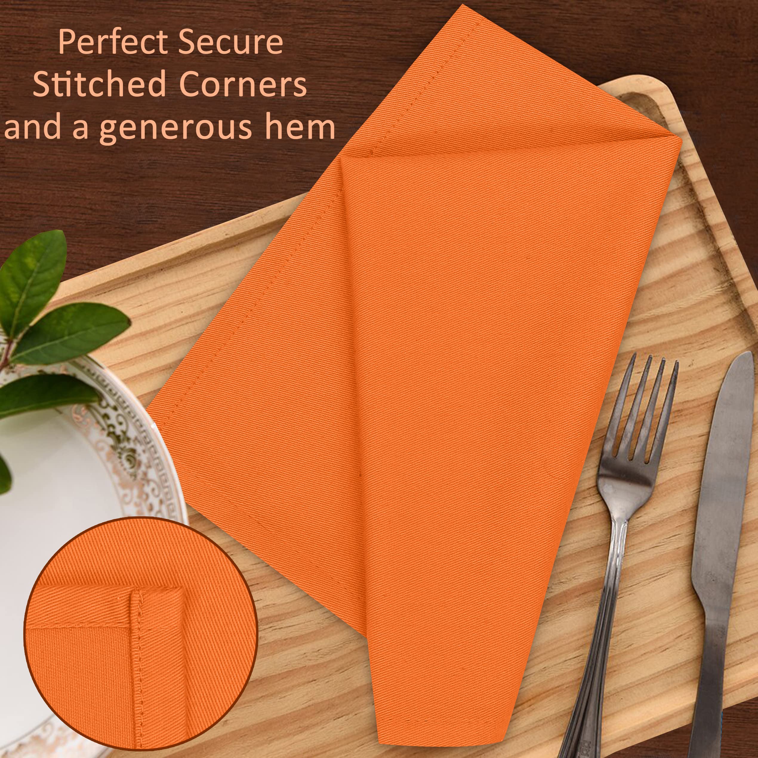 Cloth Napkins Set of 12 Orange/Fall