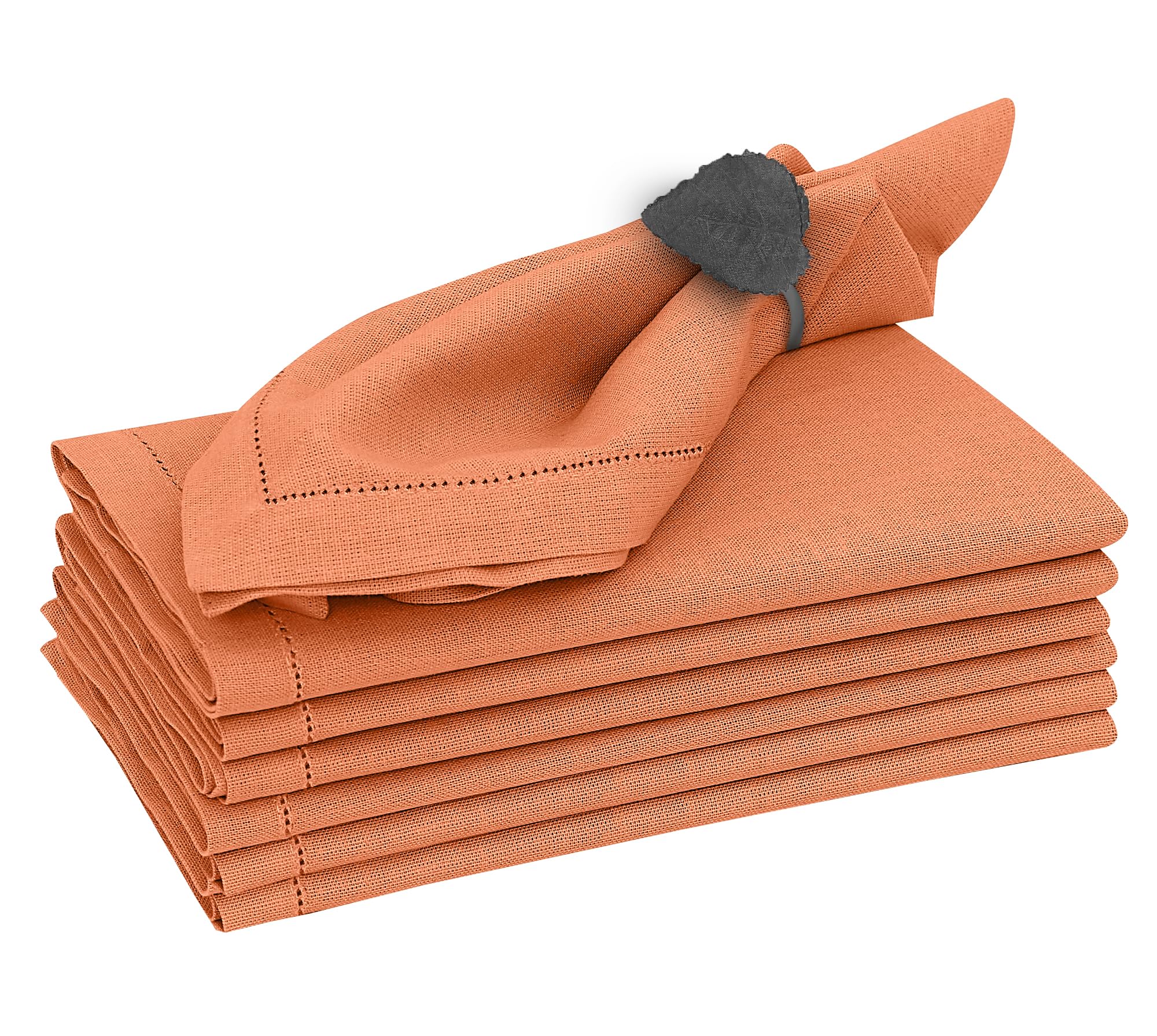 Premium Linen Napkins Set of 6 Fall/Orange