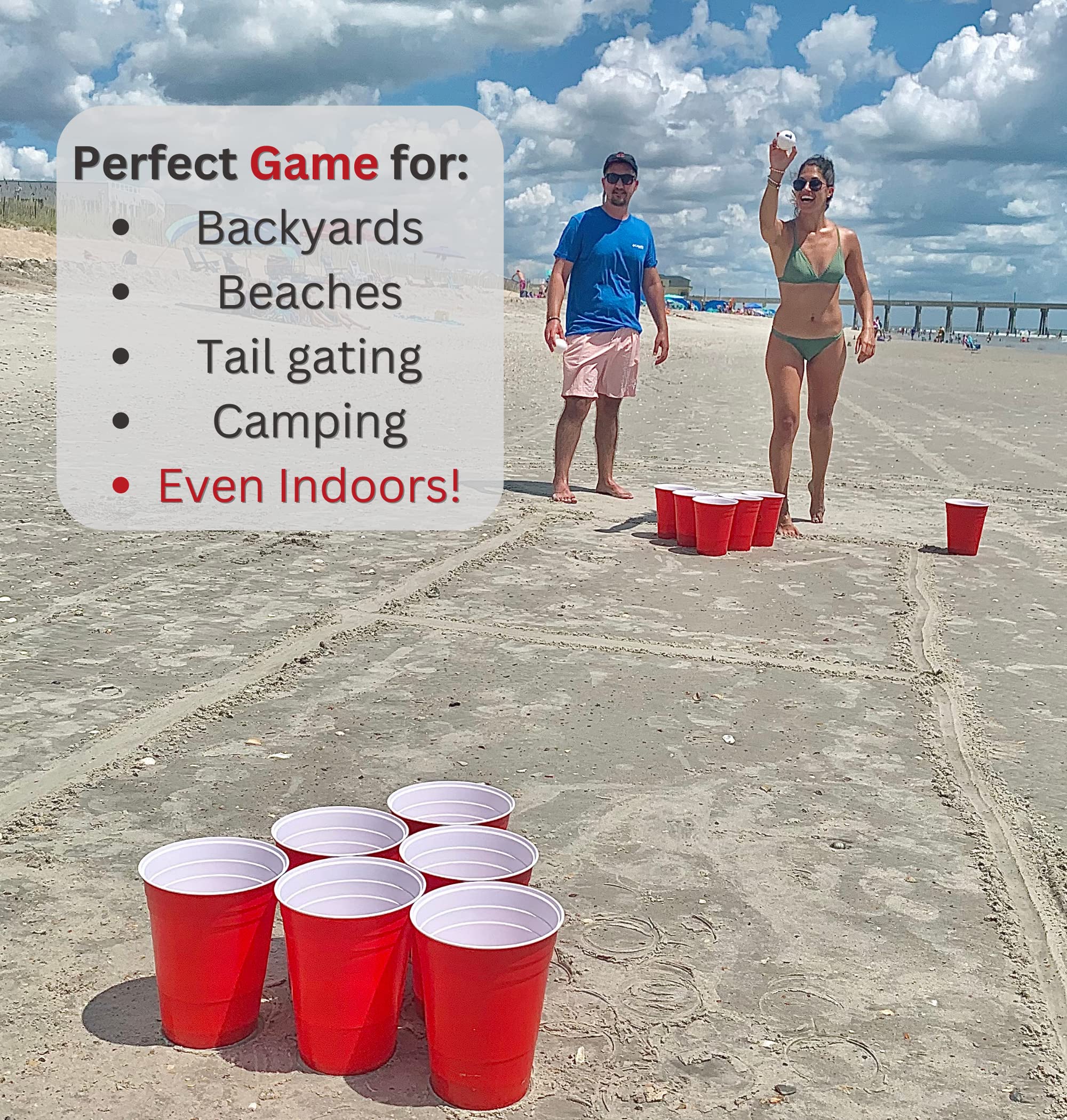 Jumbo Pong - Giant Yard Pong Game for Outdoor Lawn