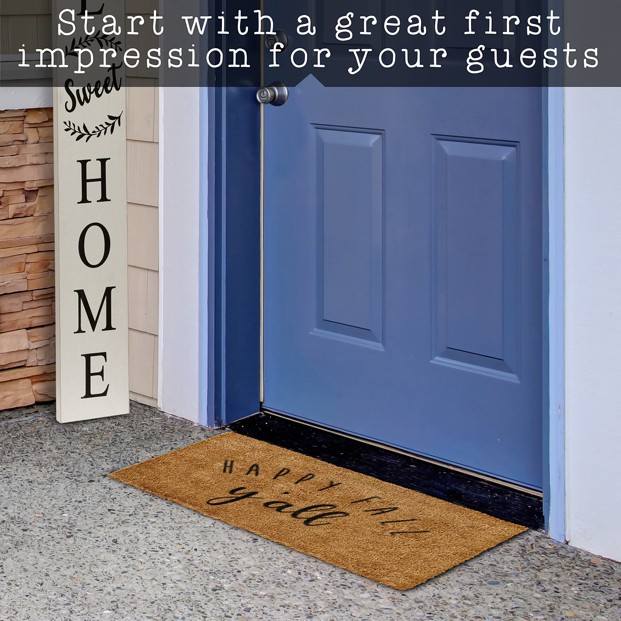 Happy Fall Yall Doormat 30x17 Inch